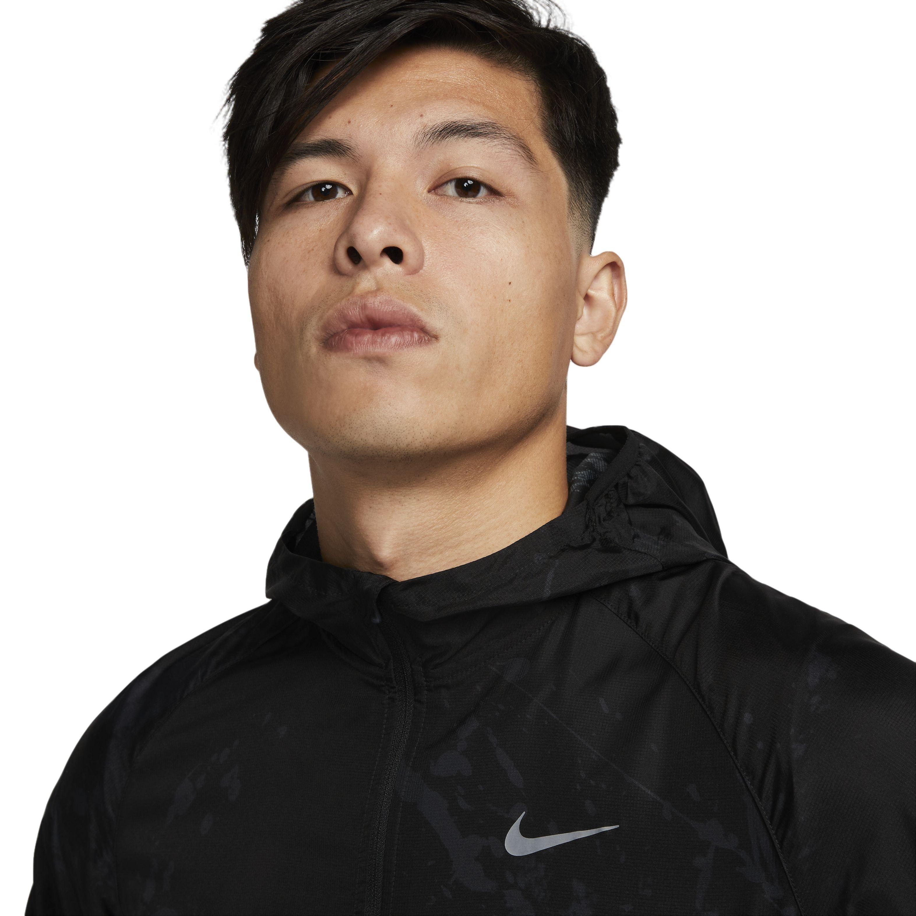 Nike Men's Repel Run Division Running Jacket-Black - BLACK Thumbnail View 3