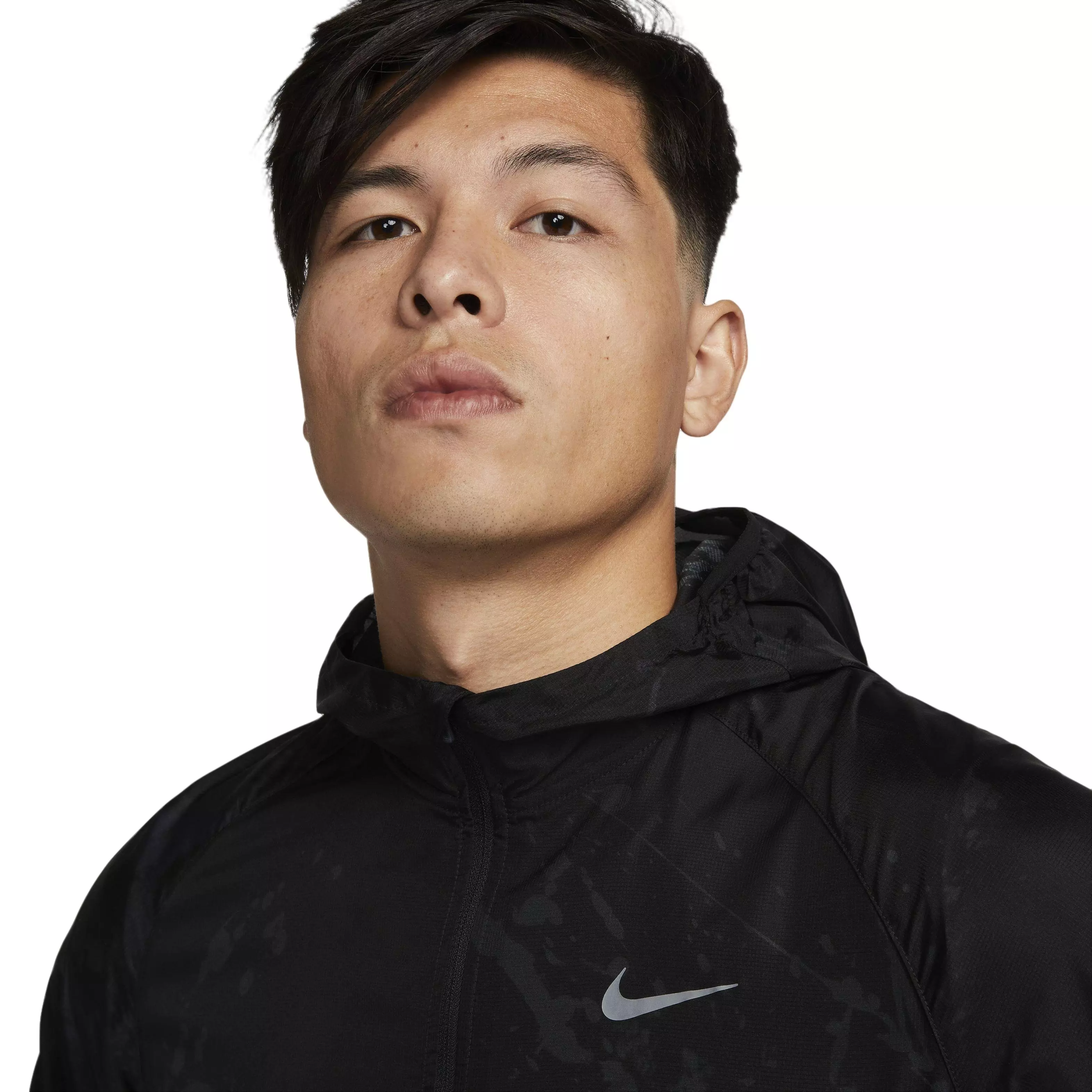 Nike Men's Repel Run Division Running Jacket-Black - BLACK