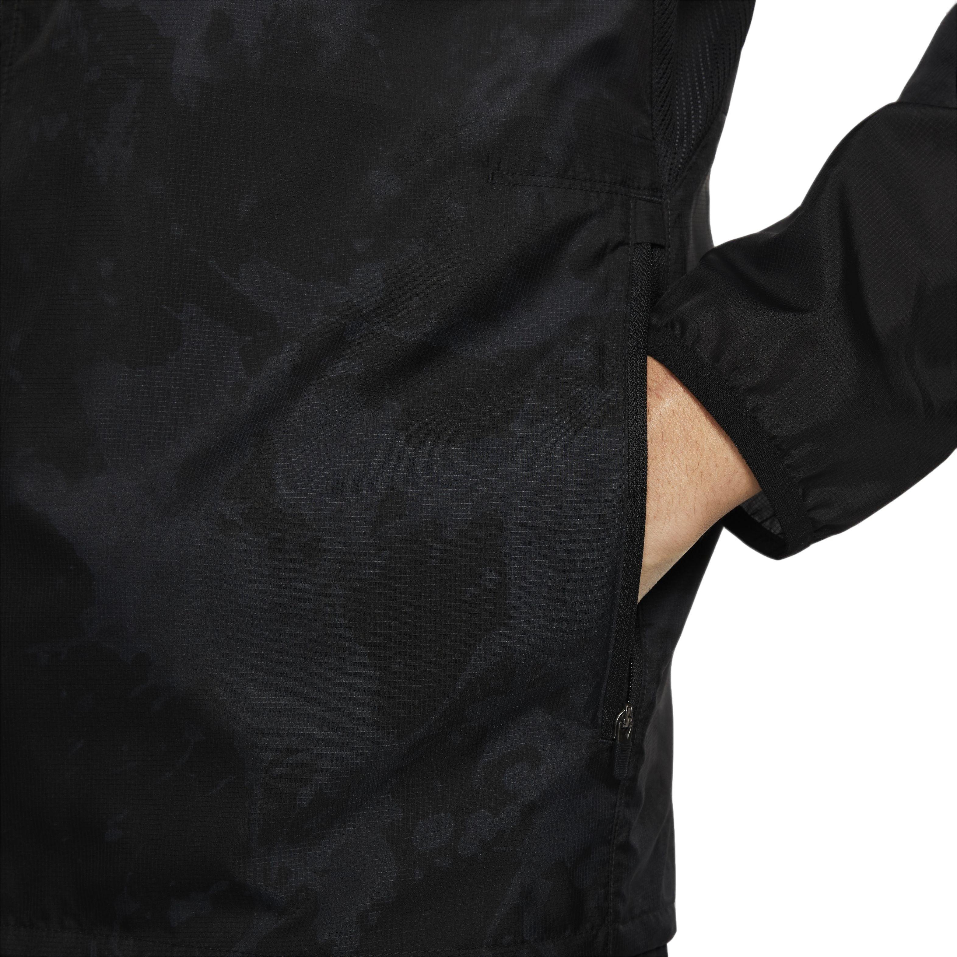 Nike Men's Repel Run Division Running Jacket-Black - BLACK Thumbnail View 4