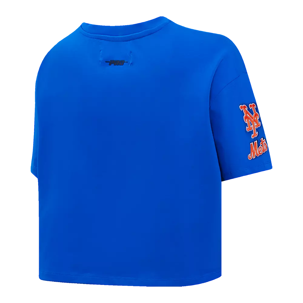 Pro Standard Women's MLB New York Mets Mashup Boxy Tee -Royal - ROYAL