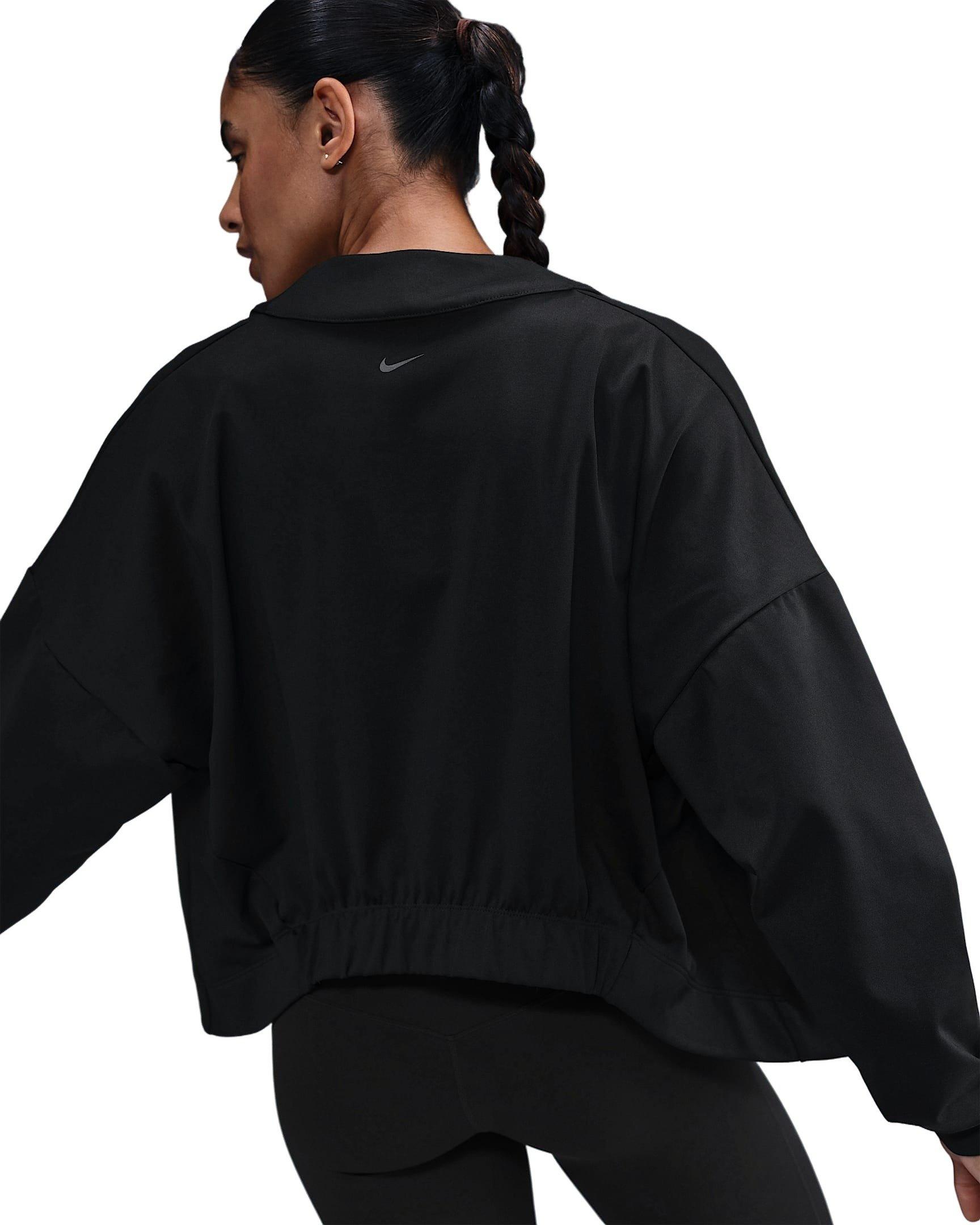 Nike Women's Zenvy Dri-FIT Oversized Cardigan - Black - BLACK Thumbnail View 2