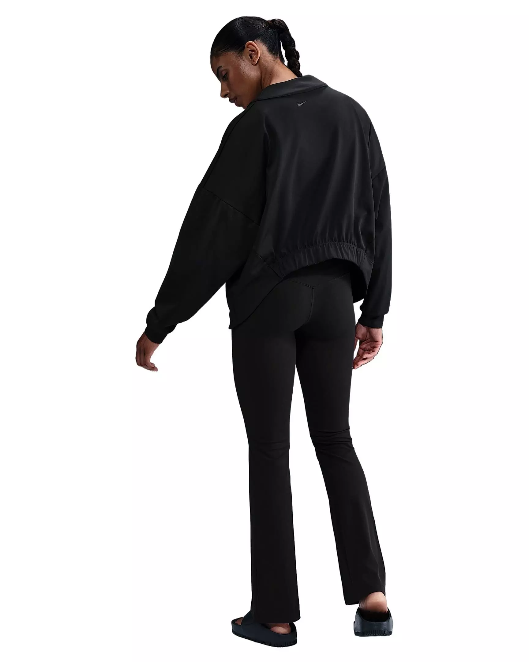 Nike Women's Zenvy Dri-FIT Oversized Cardigan -Black - BLACK