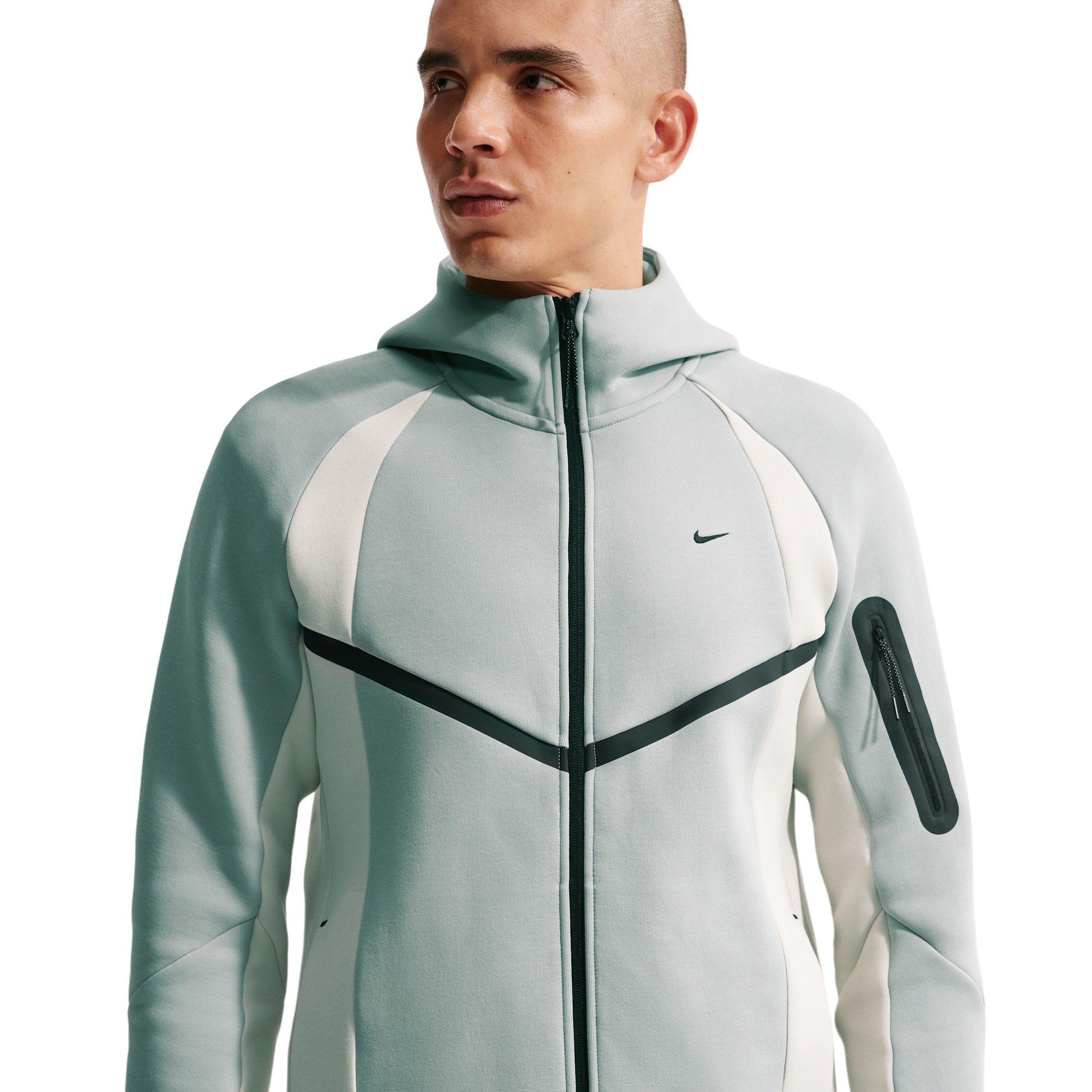 Nike Men's Tech Color-Block Full-Zip Fleece Windrunner Jacket - Lt Pumice/Bone - LT PUMICE/BONE Thumbnail View 1