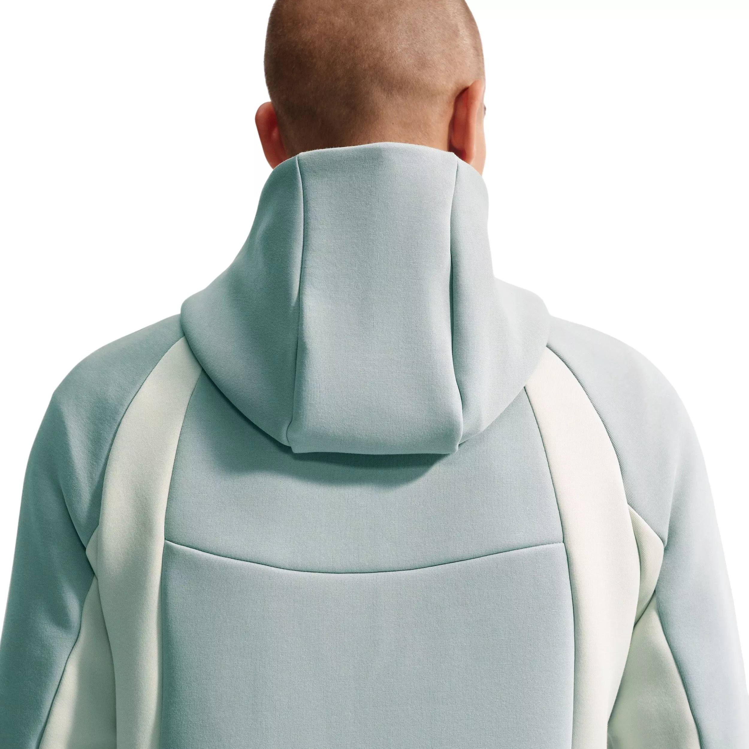 Nike Men's Tech Color-Block Full-Zip Fleece Windrunner Jacket - Lt Pumice/Bone - LT PUMICE/BONE