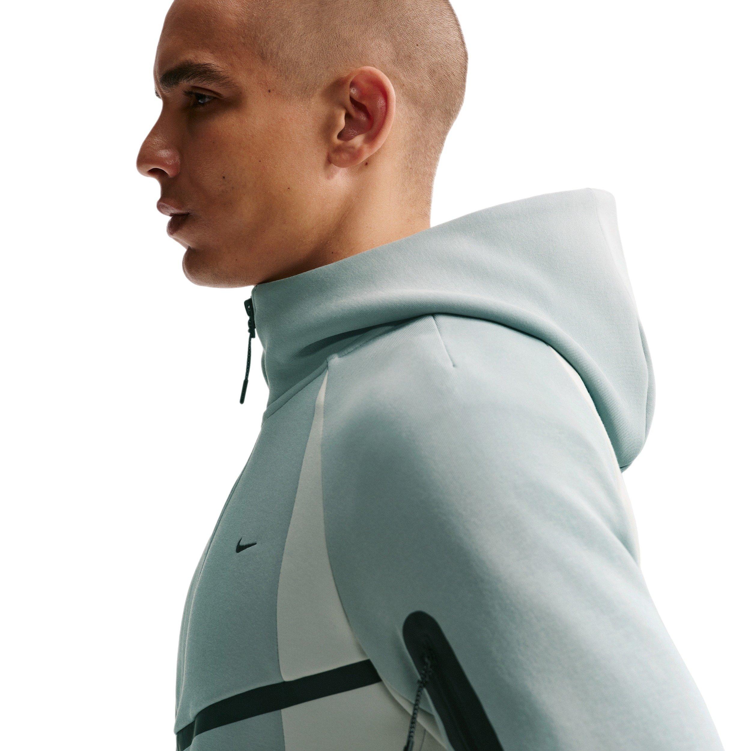 Nike Men's Tech Color-Block Full-Zip Fleece Windrunner Jacket - Lt Pumice/Bone - LT PUMICE/BONE Thumbnail View 3
