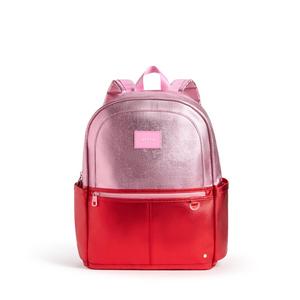 STATE Bags Kane Double Pocket Large Backpack - Pink/Red Colorblock - PINK/RED COLORBLOCK