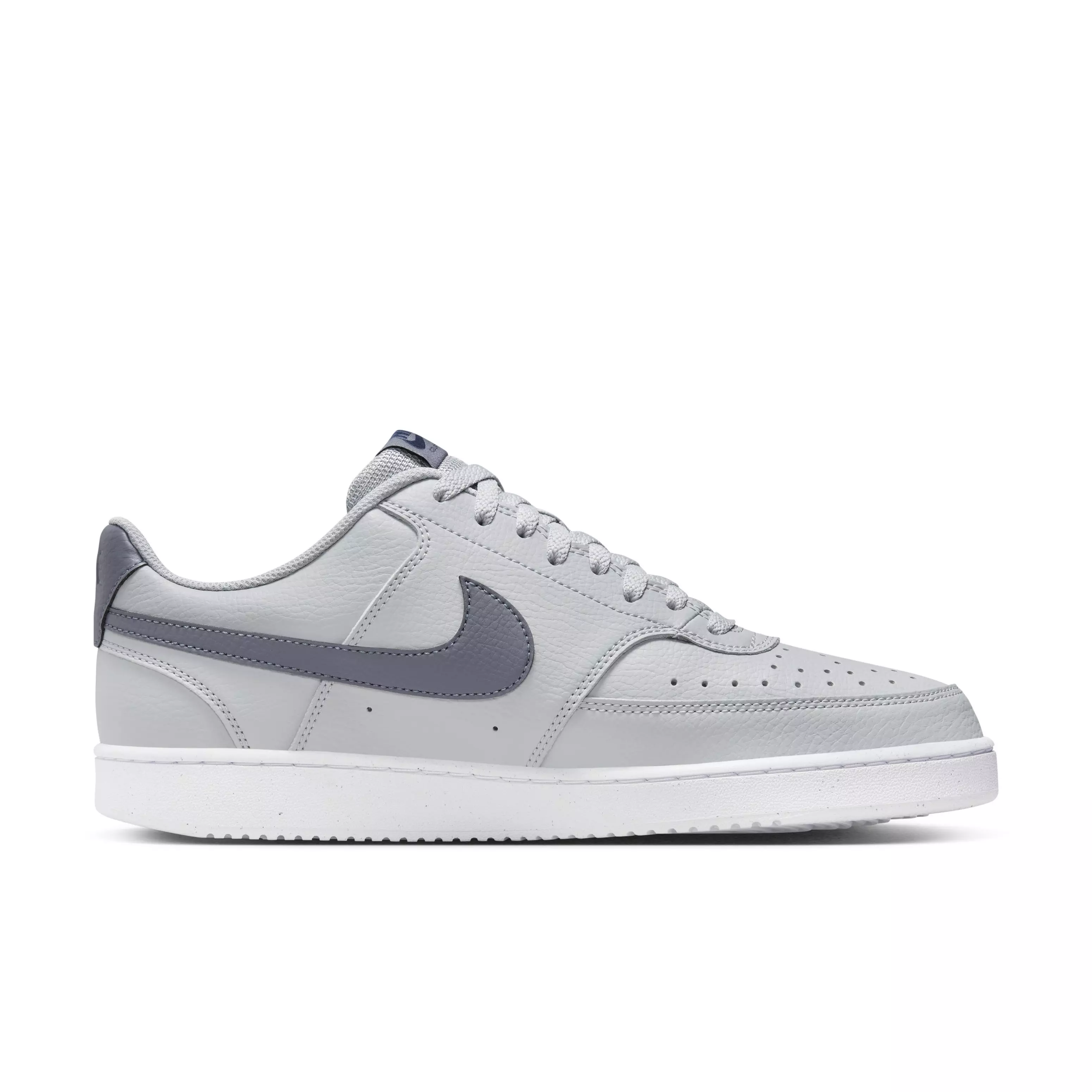Nike Court Vision Low Next Nature "Wolf Grey/Midnight Navy/White/Light Carbon" Men's Shoe - GREY/NAVY/WHITE/LT CARBON