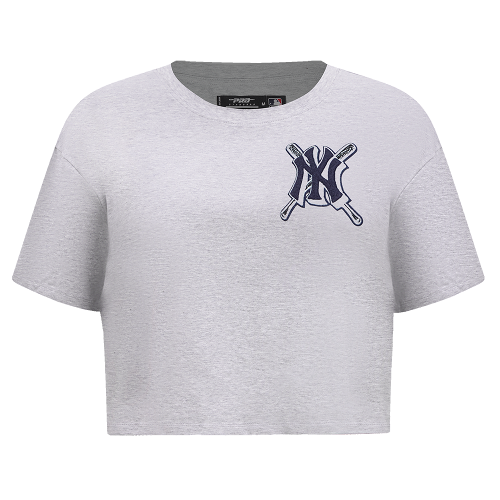 Pro Standard Women's MLB New York Yankees Mashup Boxy Tee -Grey - GREY Thumbnail View 1