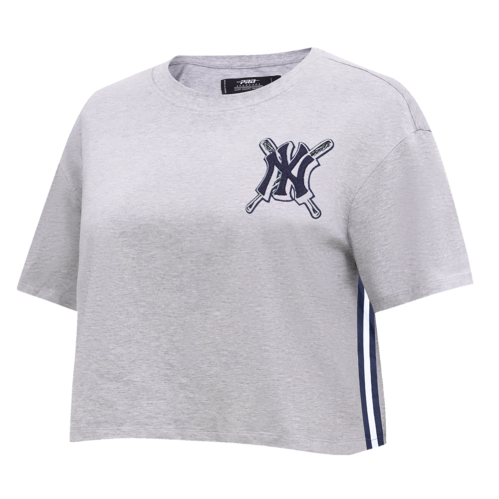 Pro Standard Women's MLB New York Yankees Mashup Boxy Tee -Grey - GREY Thumbnail View 3