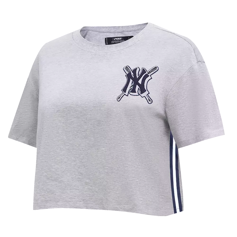 Pro Standard Women's MLB New York Yankees Mashup Boxy Tee -Grey - GREY