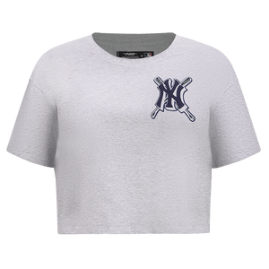 Pro Standard Women's MLB New York Yankees Mashup Boxy Tee -Grey