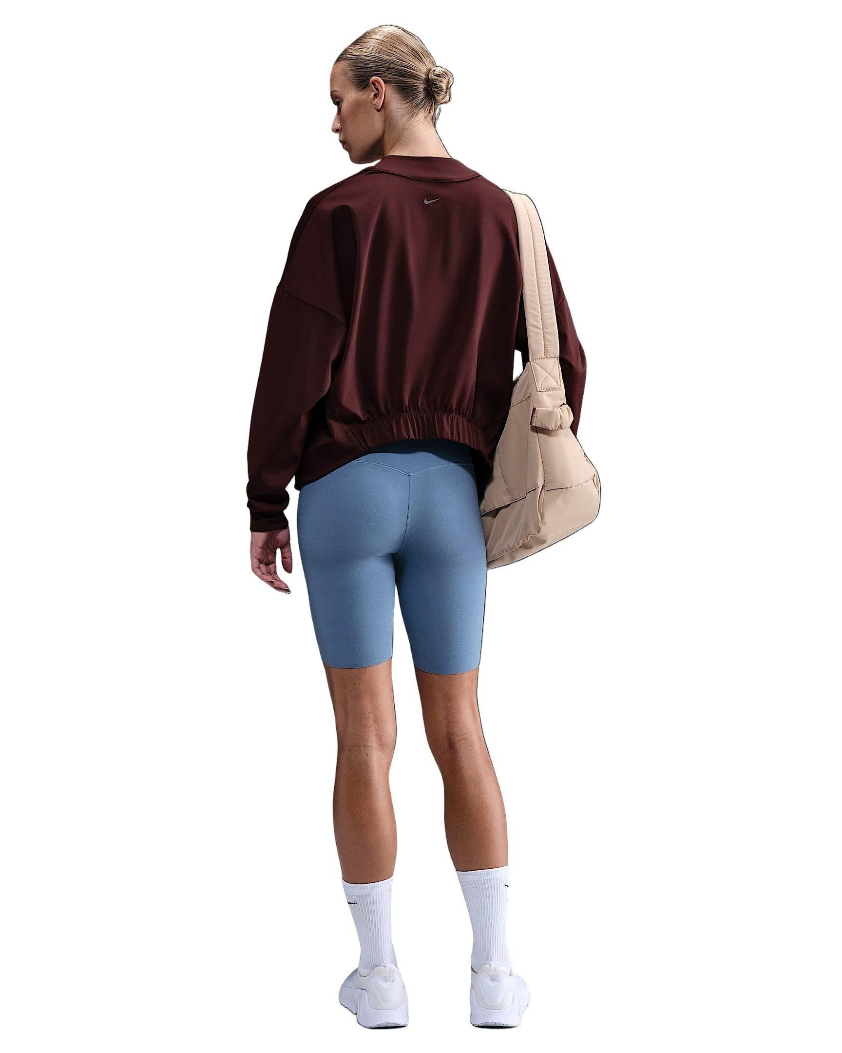 Nike Women's Zenvy Dri-FIT Oversized Cardigan -Burgundy - BURGUNDY Thumbnail View 5