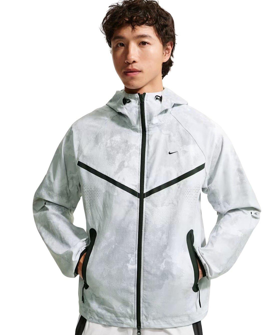Nike Men's Tech Windrunner Dri-FIT Woven Full-Zip Jacket - Grey - GREY Thumbnail View 1