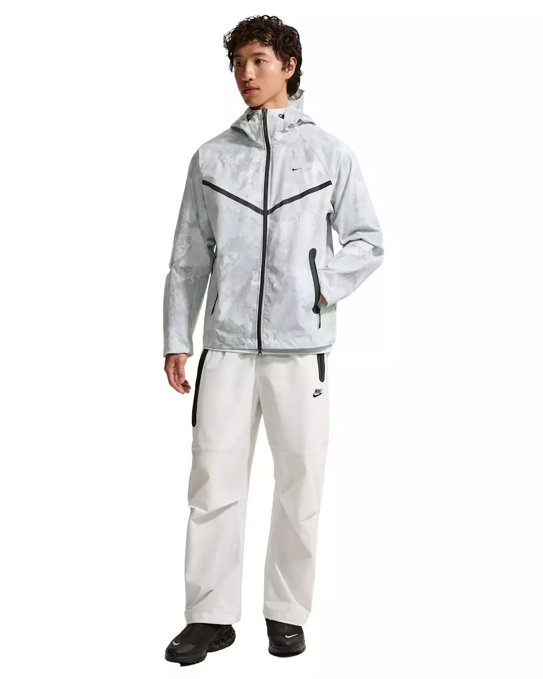 Nike Men's Tech Windrunner Dri-FIT Woven Full-Zip Jacket - Grey - GREY