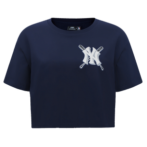 Pro Standard Women's MLB New York Yankees Mashup Boxy Tee -Navy