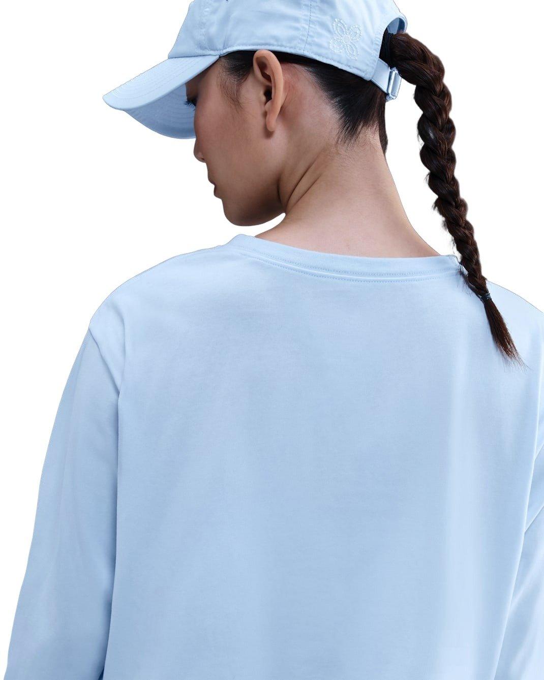 Nike Women's Artist Collection Dri-FIT Cropped Long-Sleeve T-Shirt -Blue - BLUE Thumbnail View 2