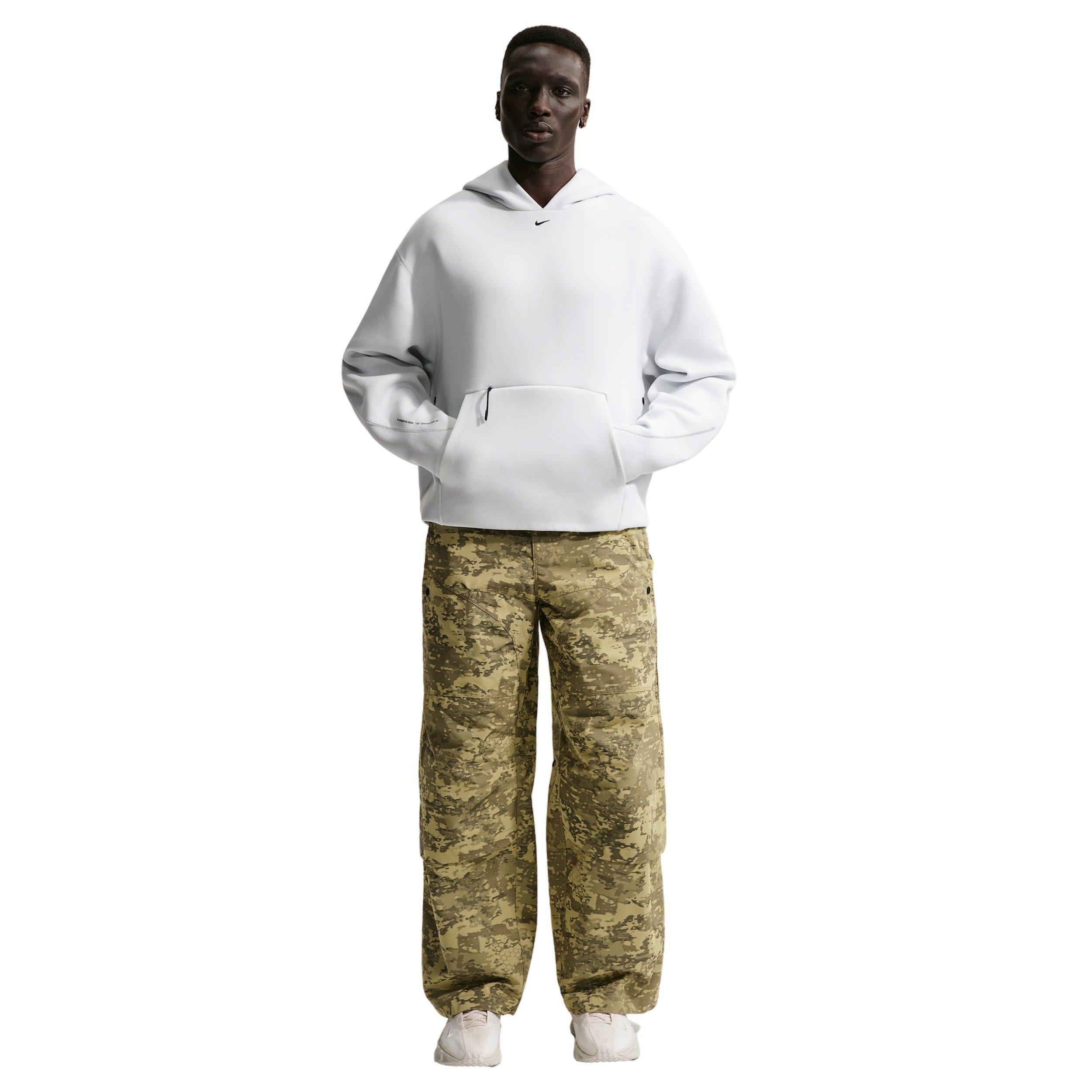 Nike Men's Tech Fleece Ergo Pullover Hoodie - WHITE Thumbnail View 4