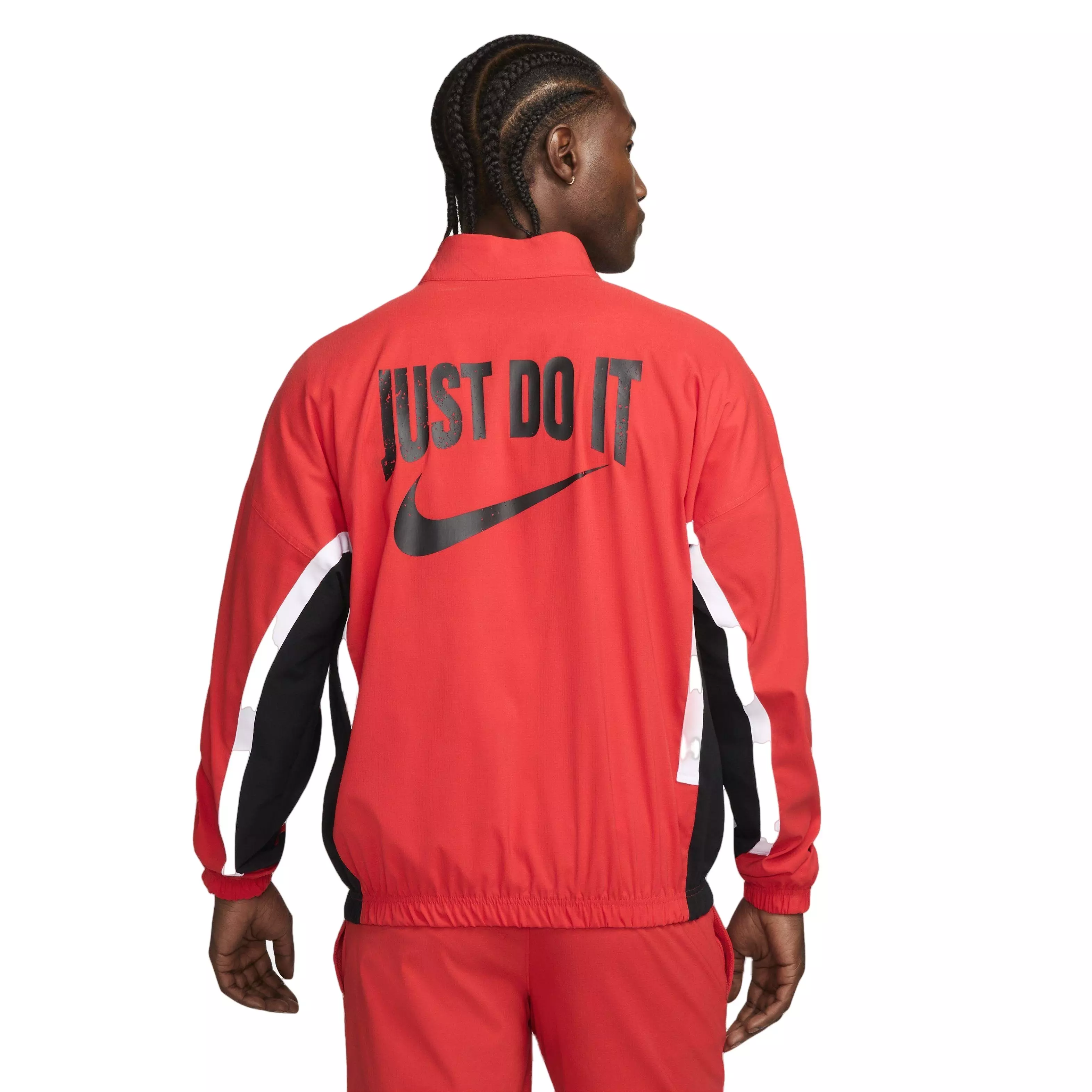 Nike Men's DNA Woven Basketball Jacket-Red - RED
