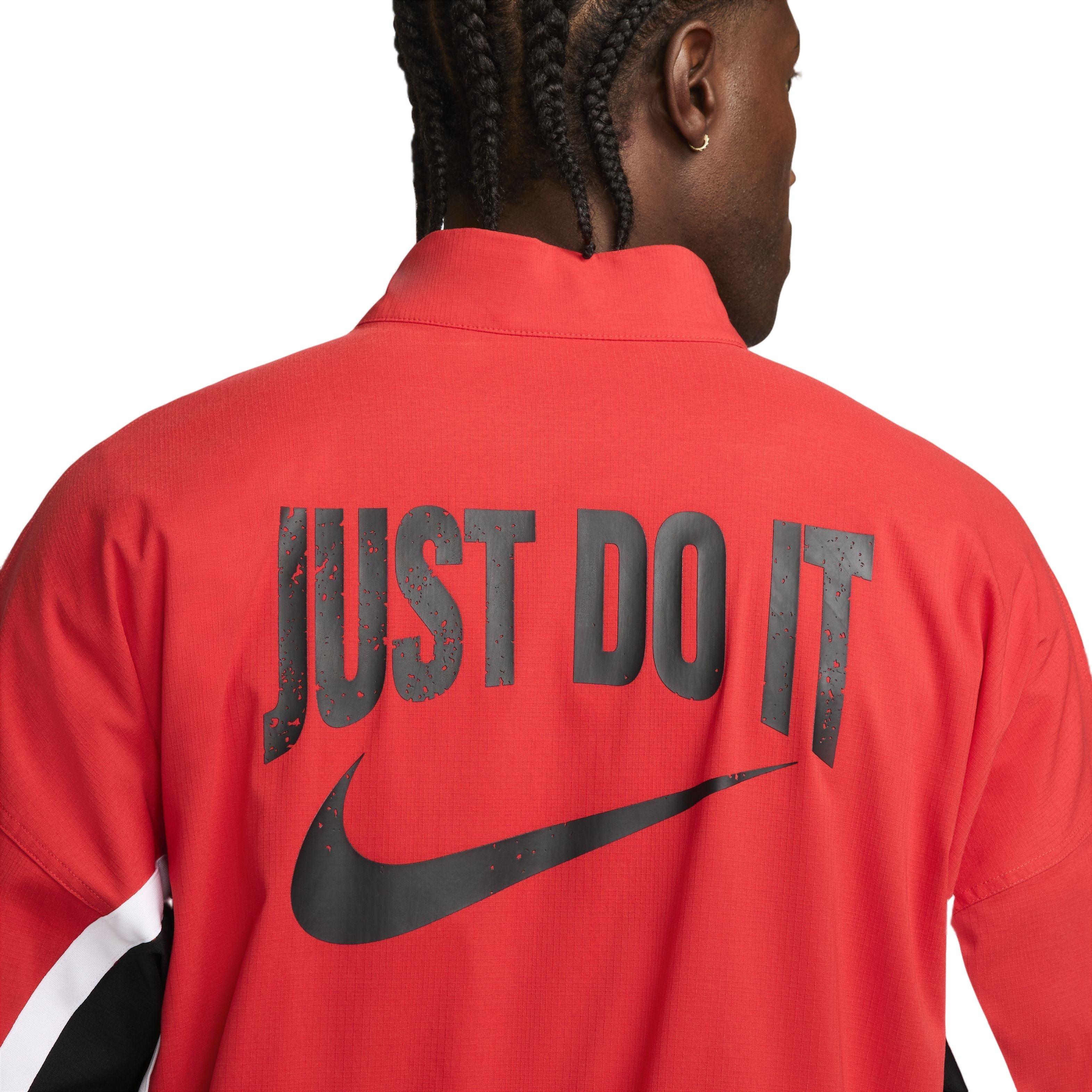 Nike Men's DNA Woven Basketball Jacket-Red - RED Thumbnail View 5