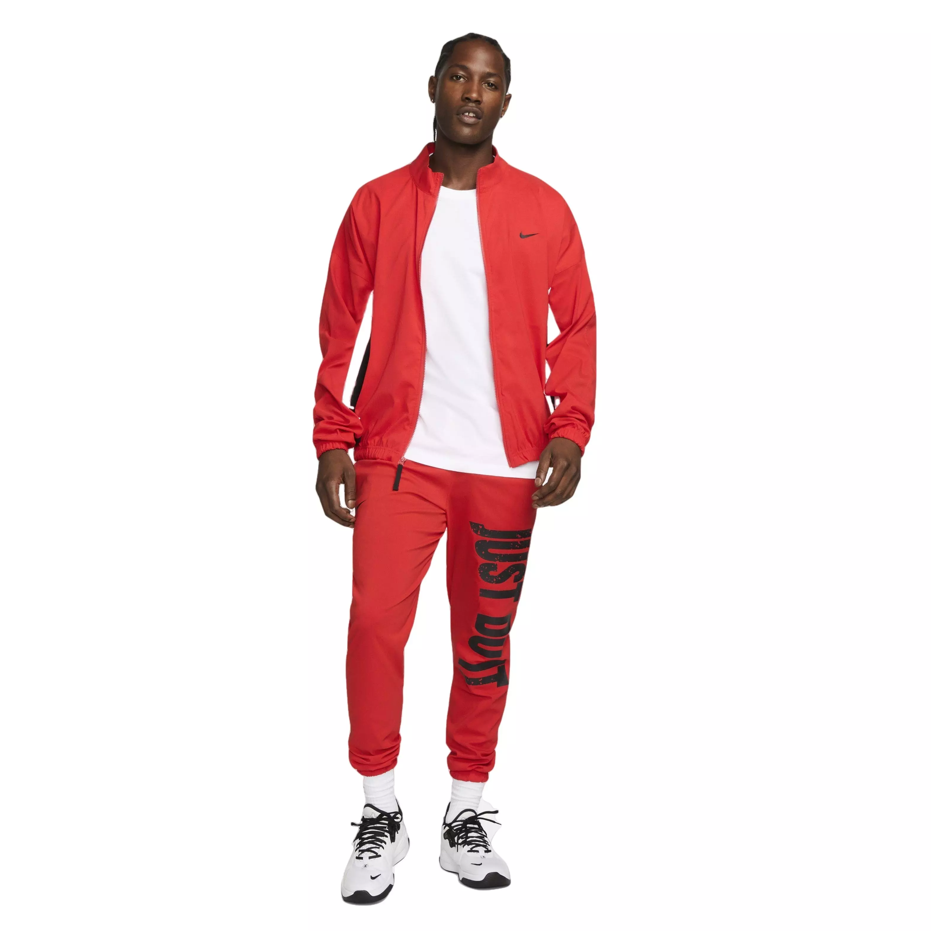 Nike Men's DNA Woven Basketball Jacket-Red - RED