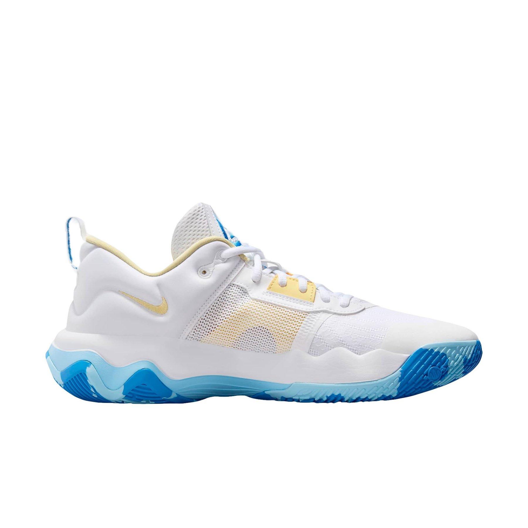 Nike Giannis Immortality 3 "White/Light Laser Orange/Soft Yellow/Light Photo Blue" Men's Basketball Shoe - WHITE/YELLOW/BLUE Thumbnail View 1