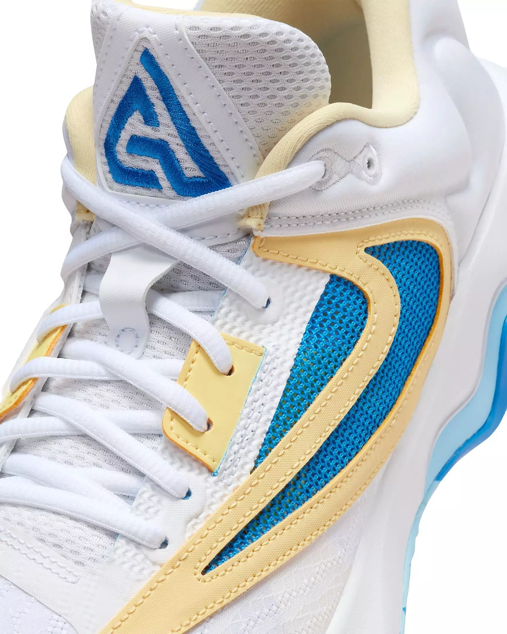 Nike Giannis Immortality 3 "White/Light Laser Orange/Soft Yellow/Light Photo Blue" Men's Basketball Shoe - WHITE/YELLOW/BLUE