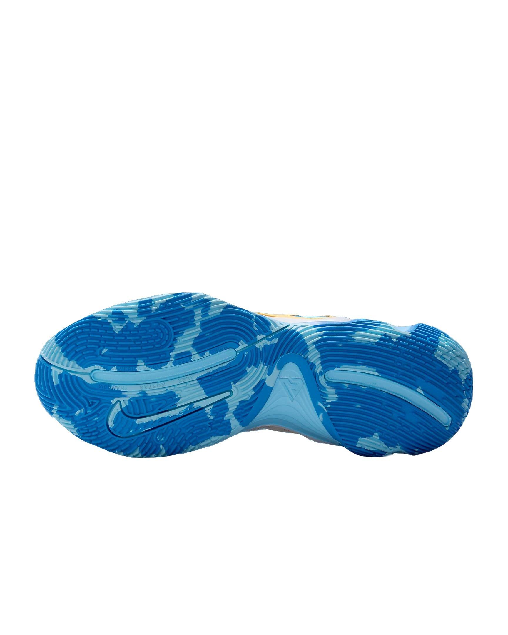 Nike Giannis Immortality 3 "White/Light Laser Orange/Soft Yellow/Light Photo Blue" Men's Basketball Shoe - WHITE/YELLOW/BLUE Thumbnail View 9