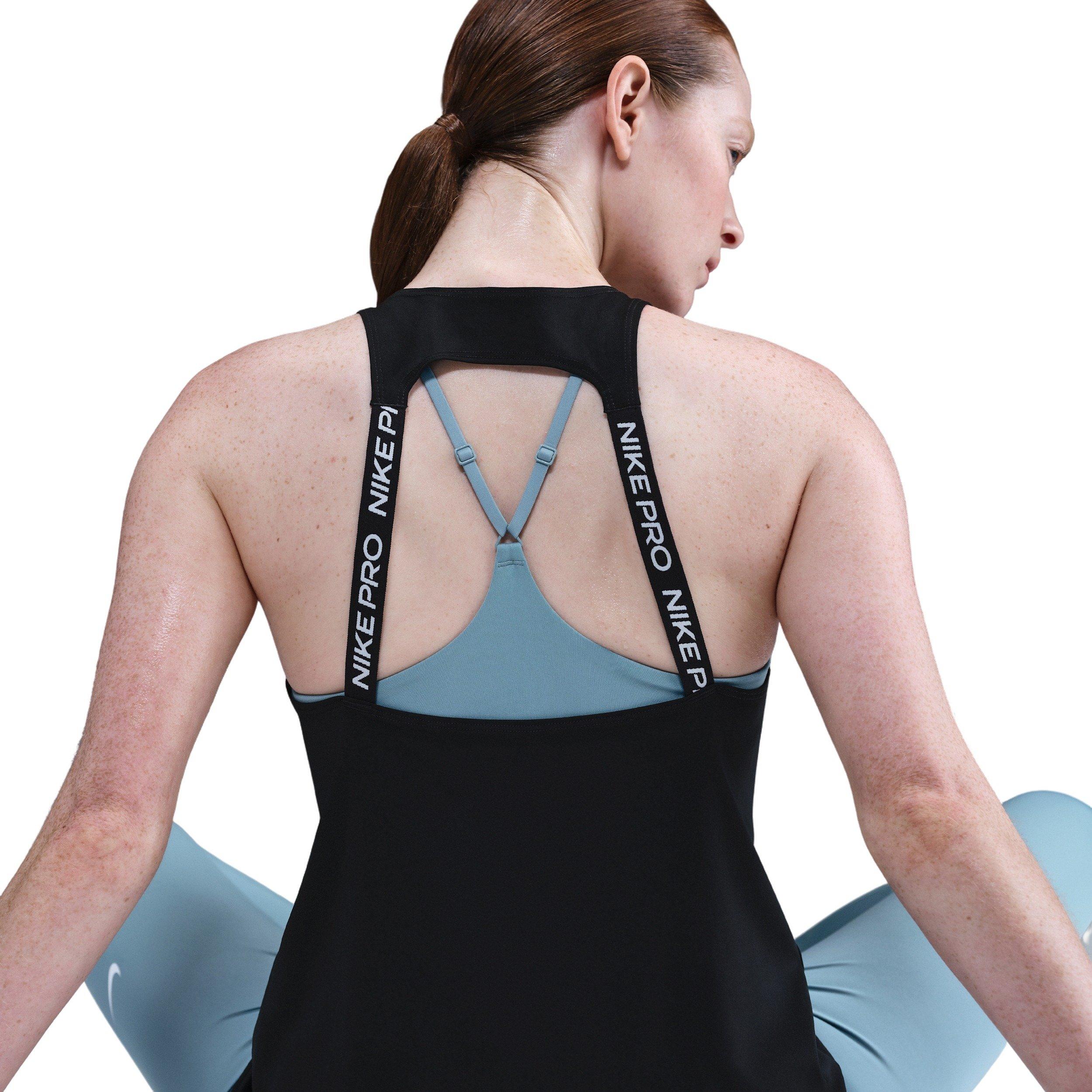 Nike Women's Pro Dri-FIT Tank Top -Black - BLACK Thumbnail View 2