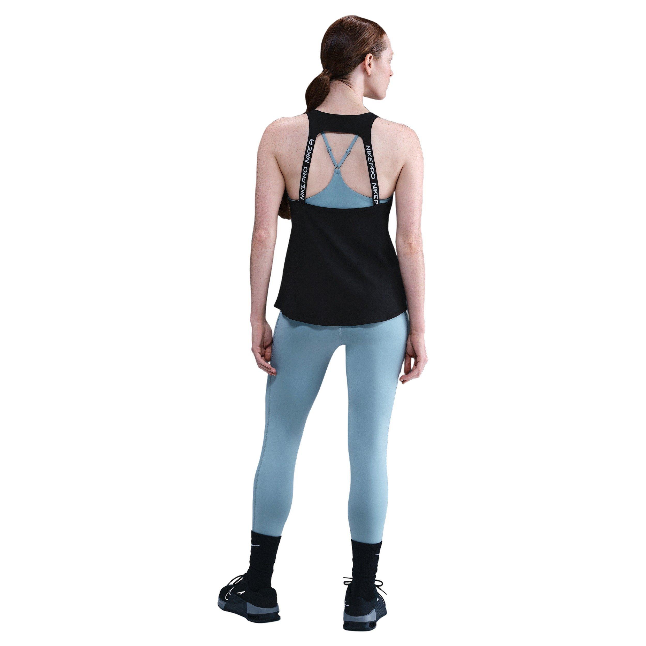Nike Women's Pro Dri-FIT Tank Top - Black - BLACK Thumbnail View 5