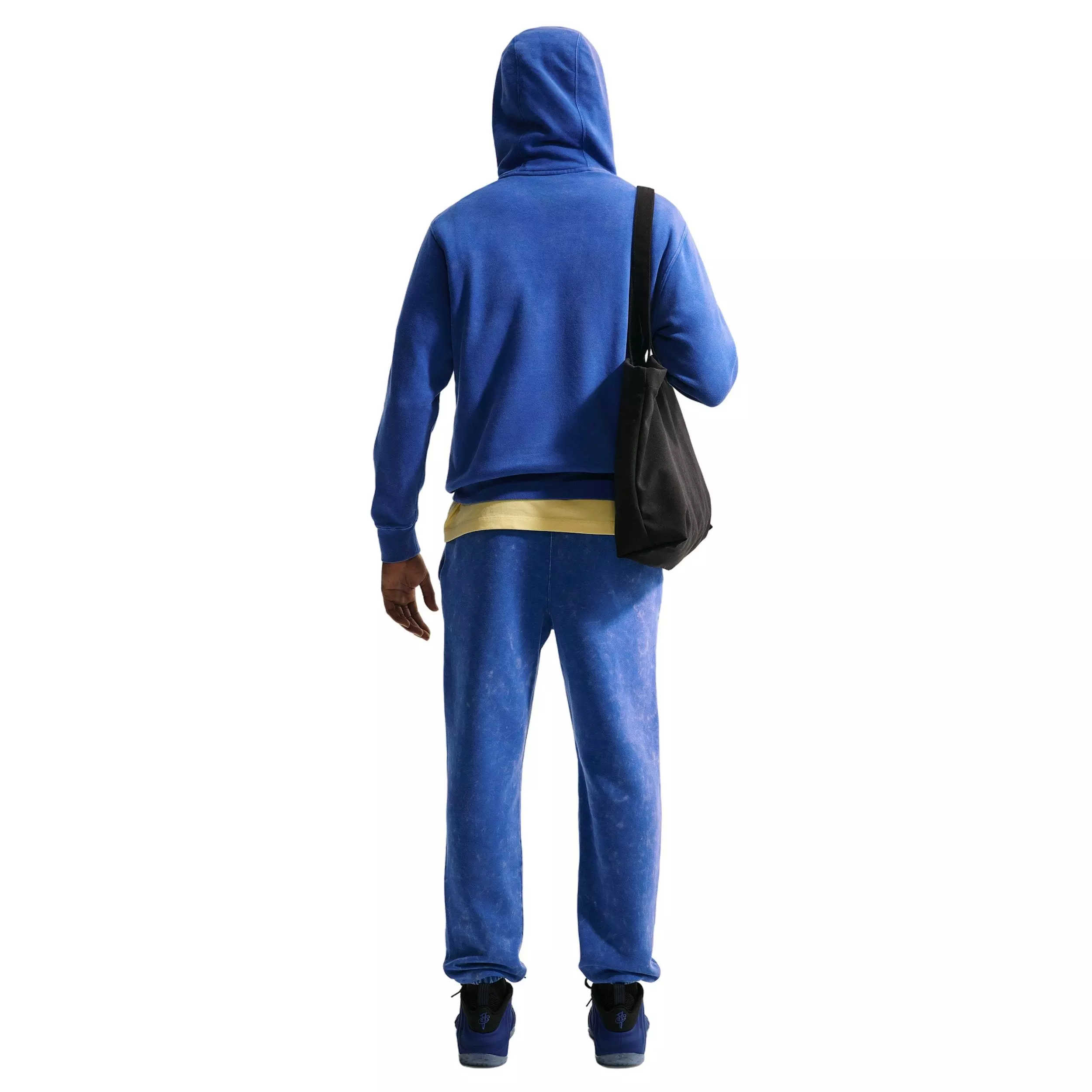 Nike Men's Sportswear Club Washed Fleece Hoodie - BLUE