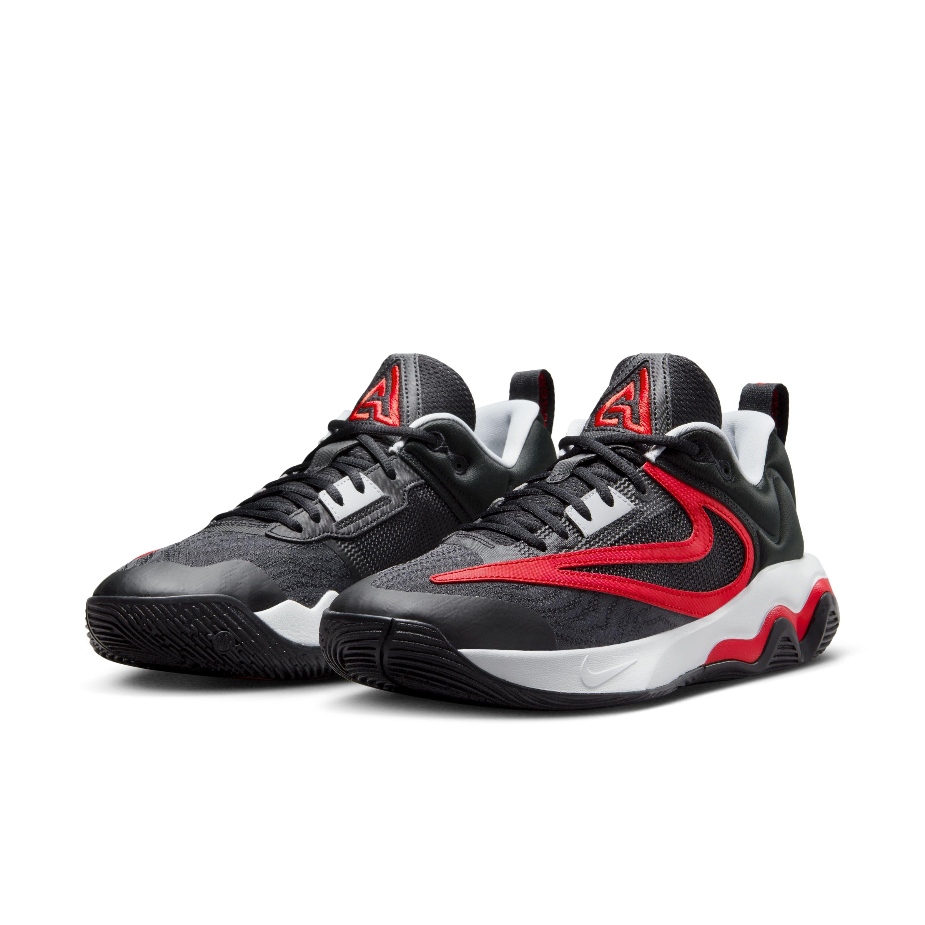 Nike Giannis Immortality 3 "Black/Pure Platinum/Wolf Grey/University Red" Men's Basketball Shoe - BLACK/PLATINUM/GREY/RED Thumbnail View 3