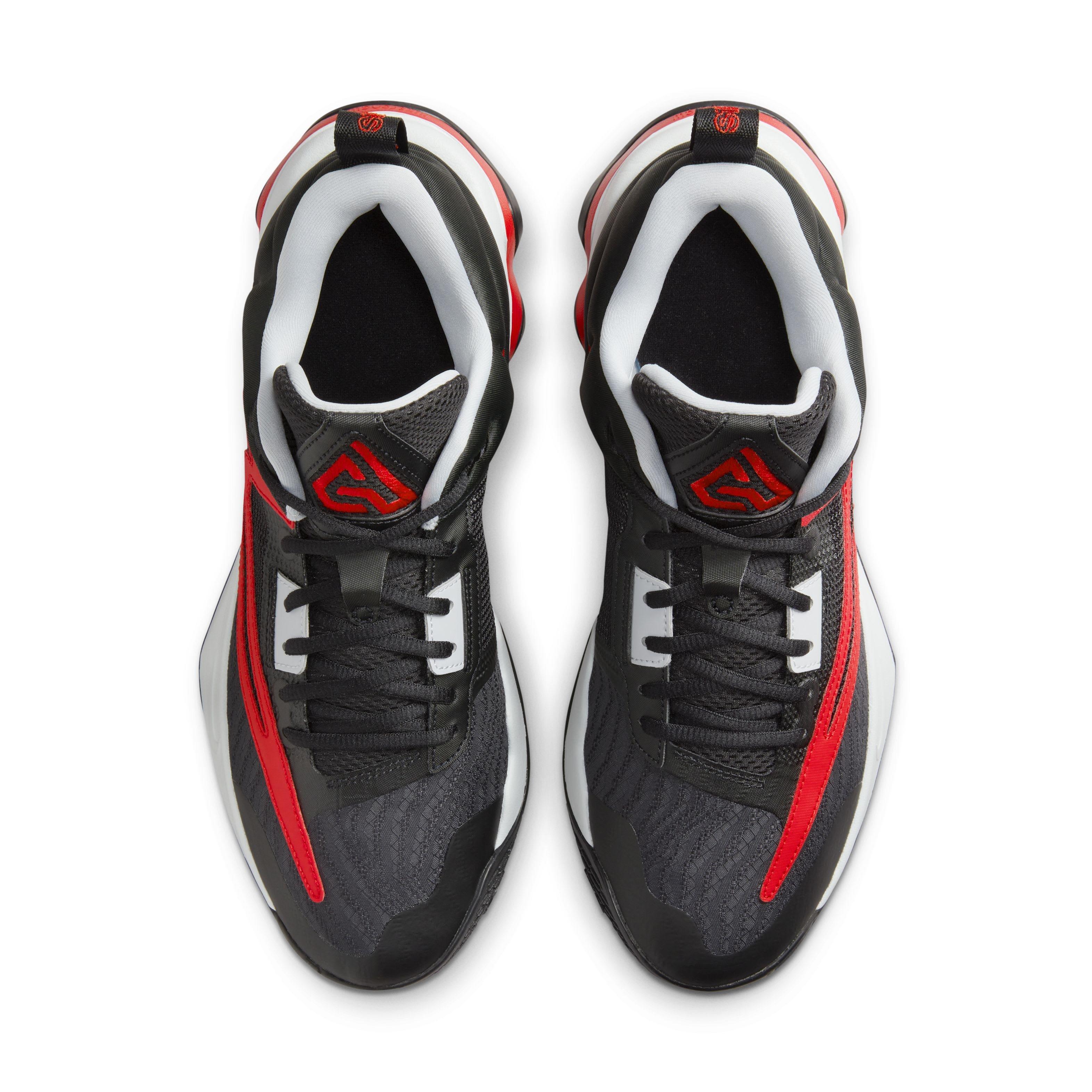 Nike Giannis Immortality 3 "Black/Pure Platinum/Wolf Grey/University Red" Men's Basketball Shoe - BLACK/PLATINUM/GREY/RED Thumbnail View 4