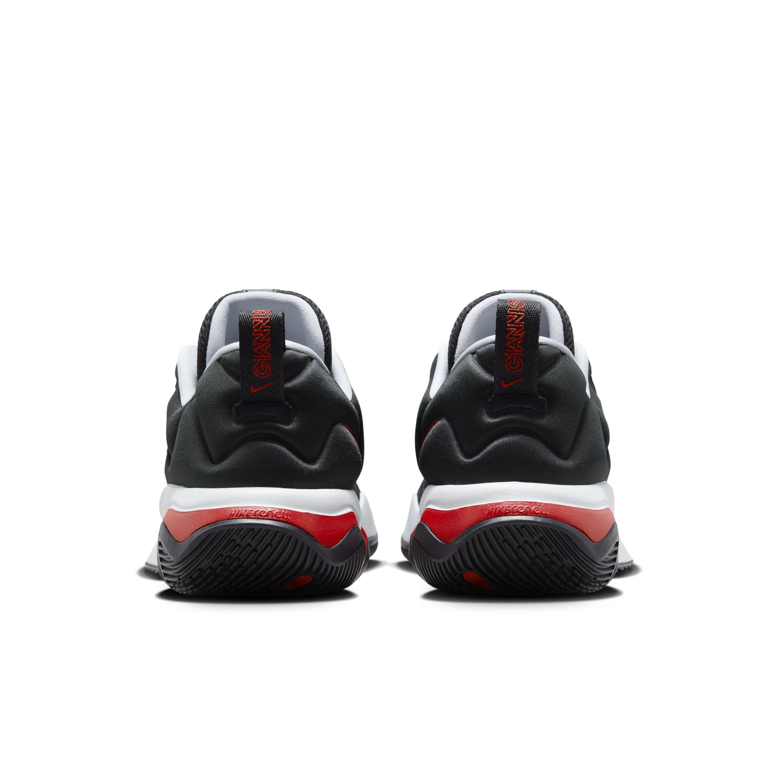 Nike Giannis Immortality 3 "Black/Pure Platinum/Wolf Grey/University Red" Men's Basketball Shoe - BLACK/PLATINUM/GREY/RED Thumbnail View 5