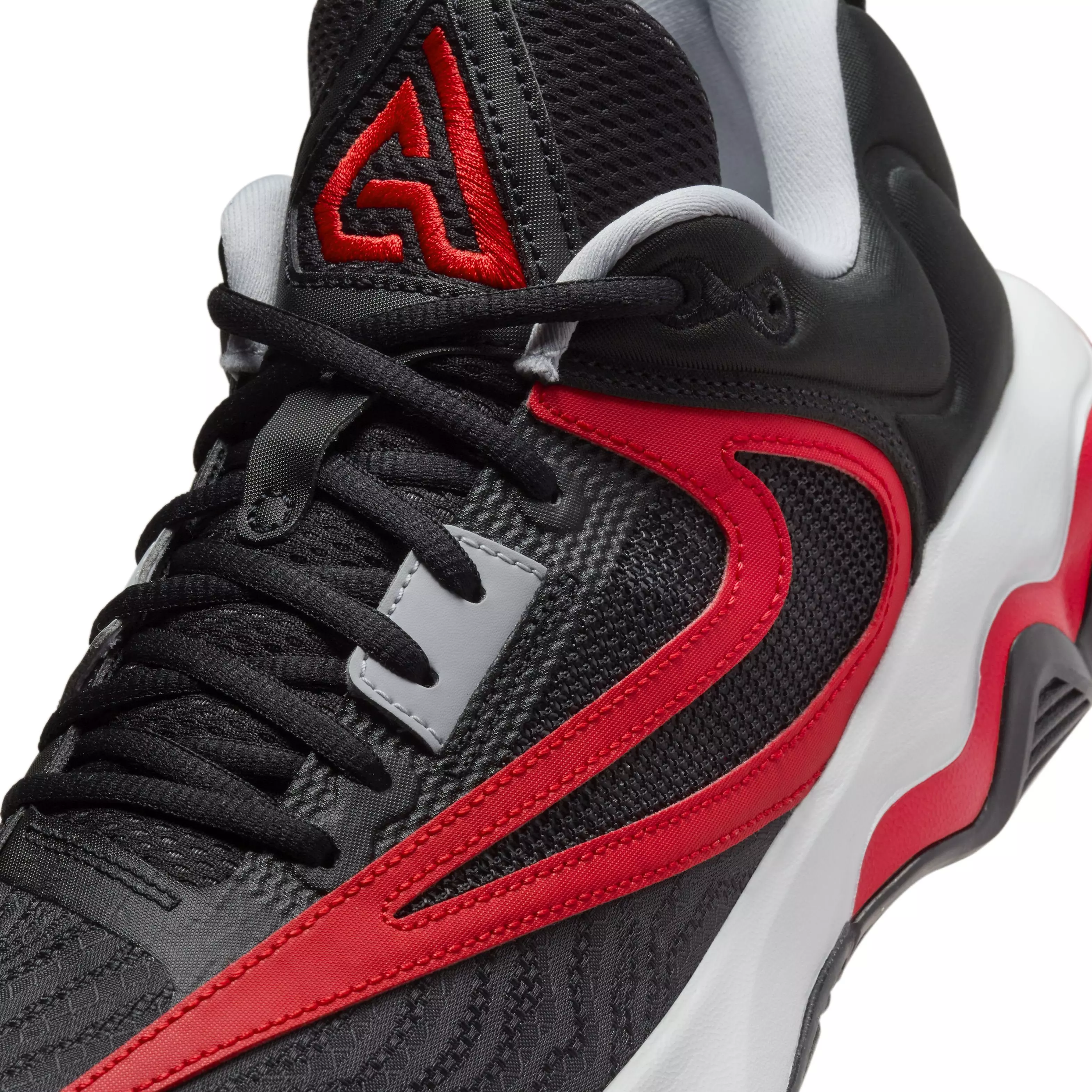 Nike Giannis Immortality 3 "Black/Pure Platinum/Wolf Grey/University Red" Men's Basketball Shoe - BLACK/PLATINUM/GREY/RED