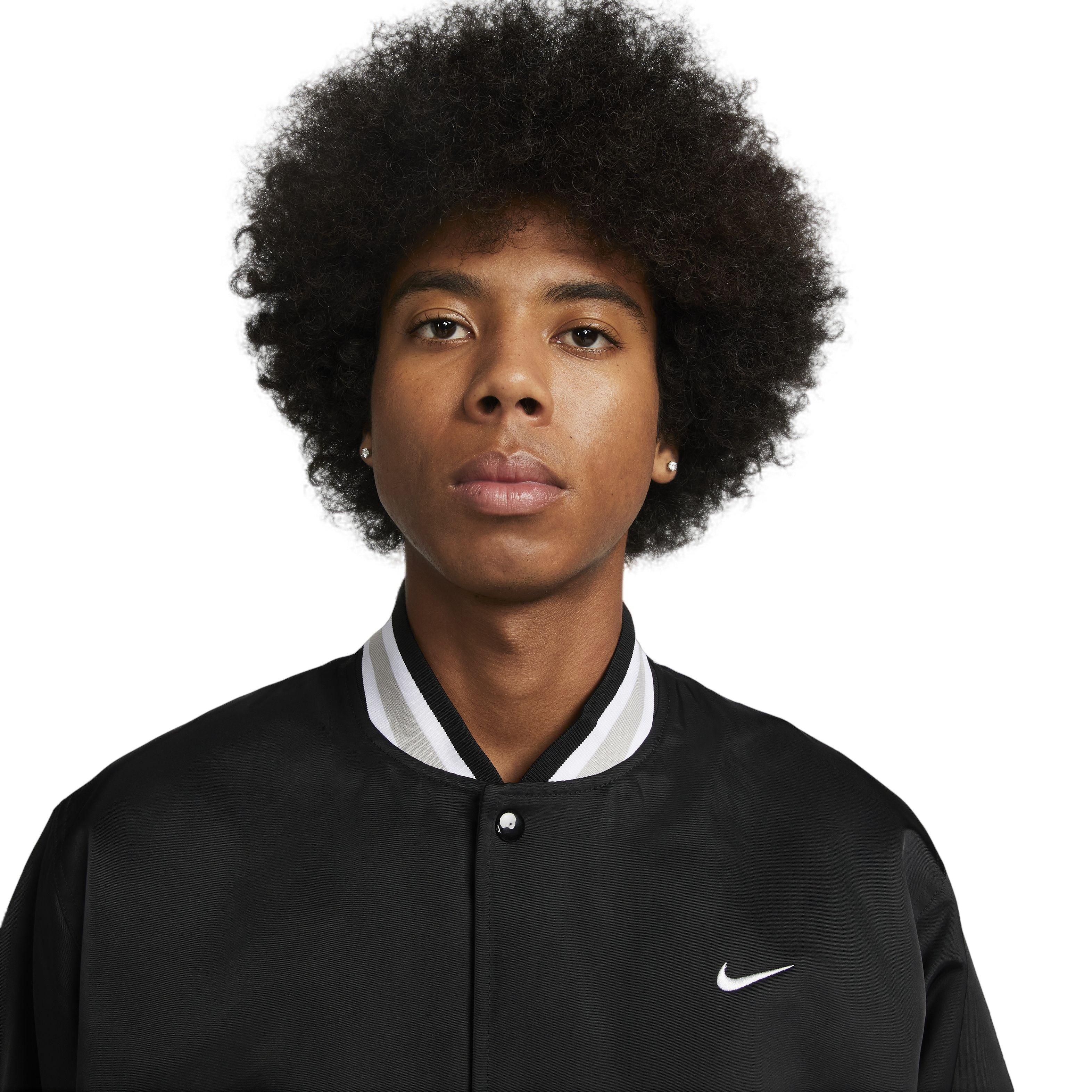 Nike Men's Authentics 6453 Satin Dugout Jacket-Black