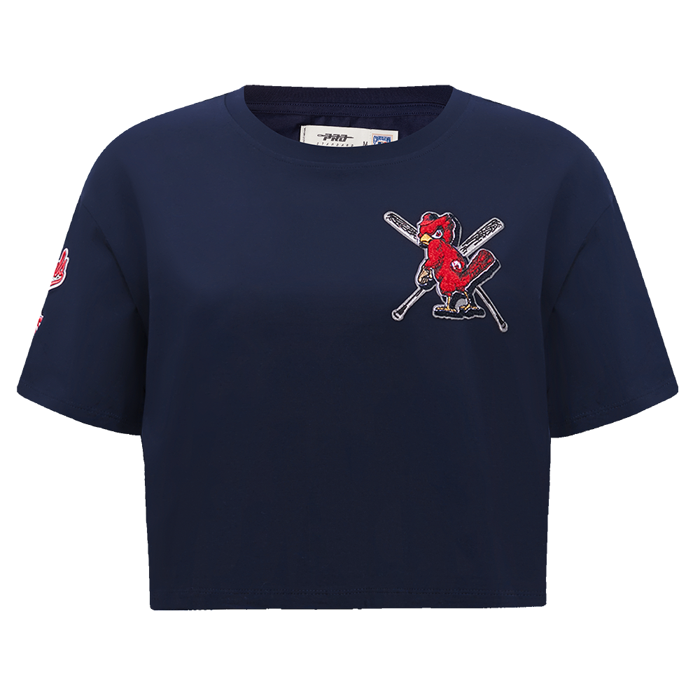 Pro Standard Women's MLB St. Louis Cardinals Mashup Boxy Tee -Navy - NAVY Thumbnail View 1