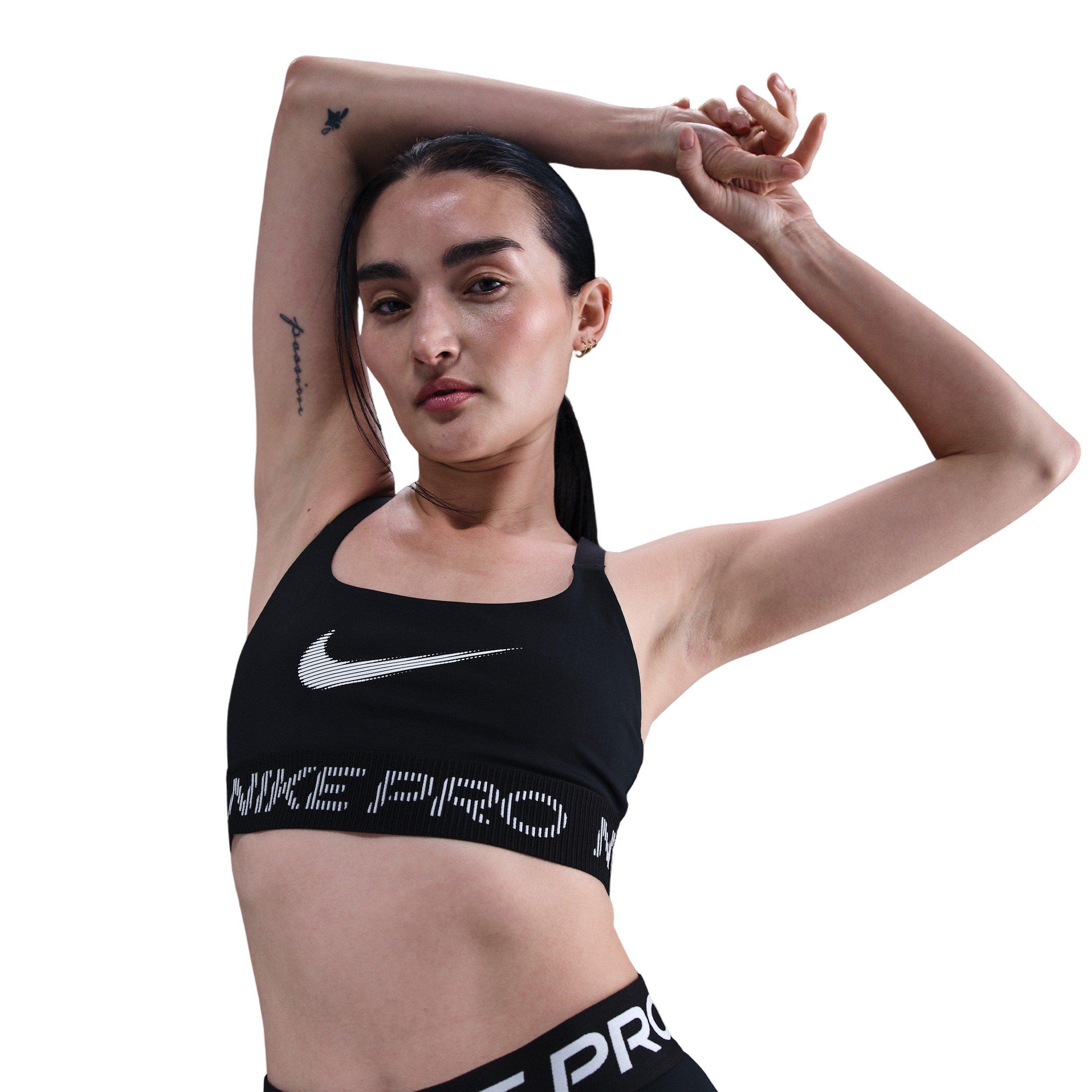 Nike Women's Pro Light-Support Non-Padded Sports Bra - Black - BLACK Thumbnail View 1