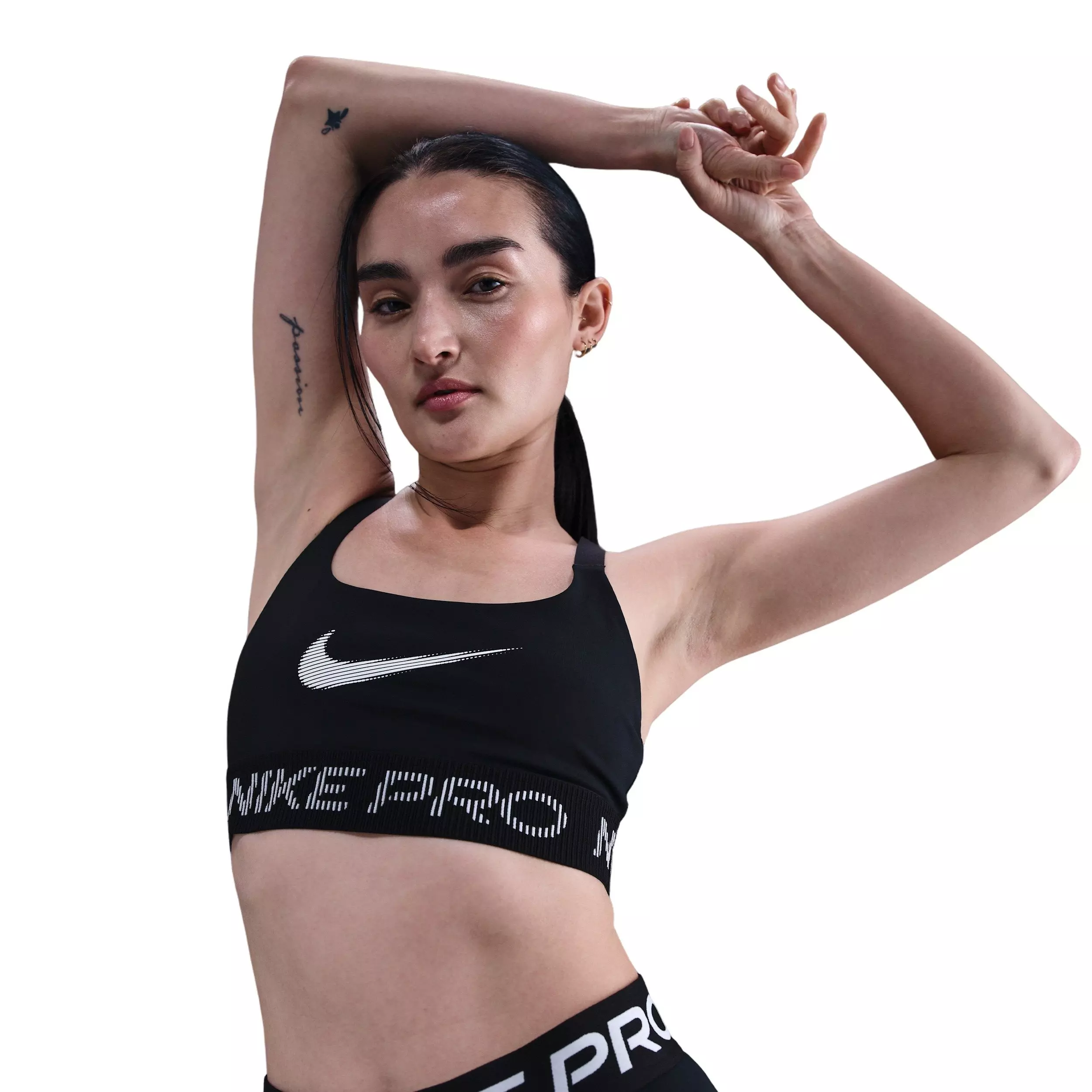Nike Women's Pro Light-Support Non-Padded Sports Bra - Black - BLACK