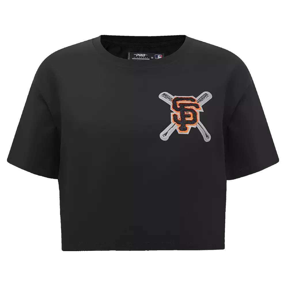 Pro Standard Women's MLB San Francisco Giants Mashup Boxy Tee - Black - BLACK