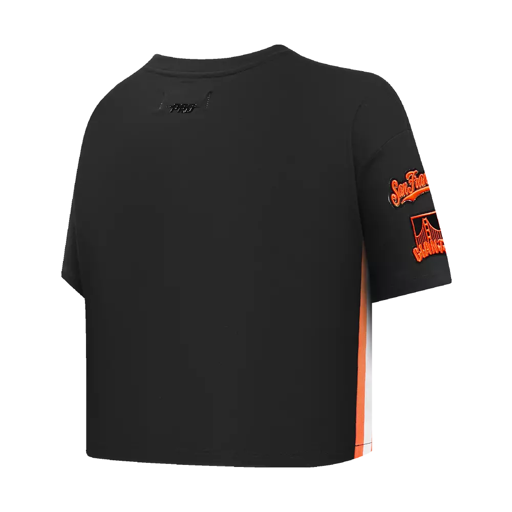 Pro Standard Women's MLB San Francisco Giants Mashup Boxy Tee -Black - BLACK