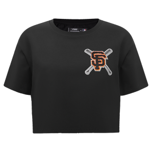 Pro Standard Women's MLB San Francisco Giants Mashup Boxy Tee -Black