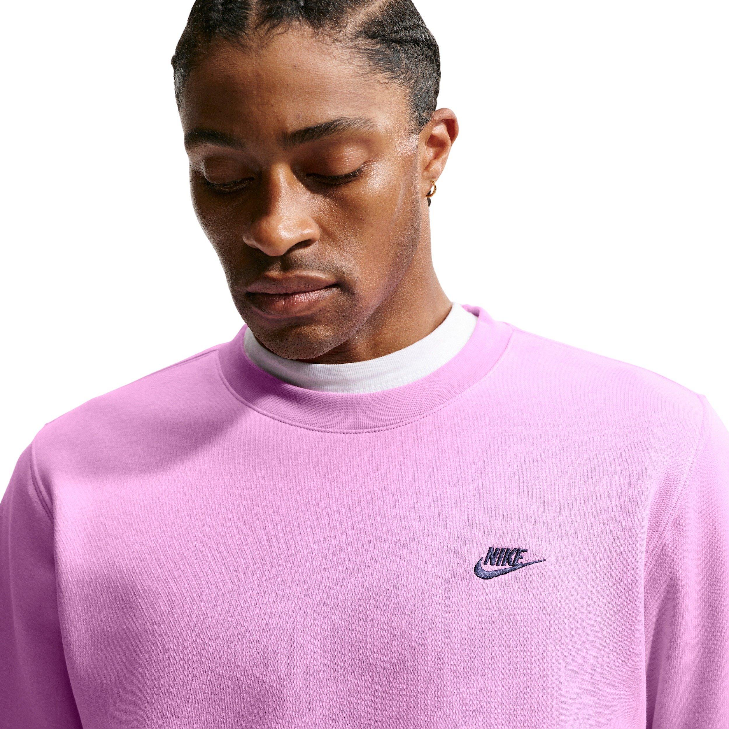 Nike Men's Club BB Fleece Crew - PURPLE Thumbnail View 3