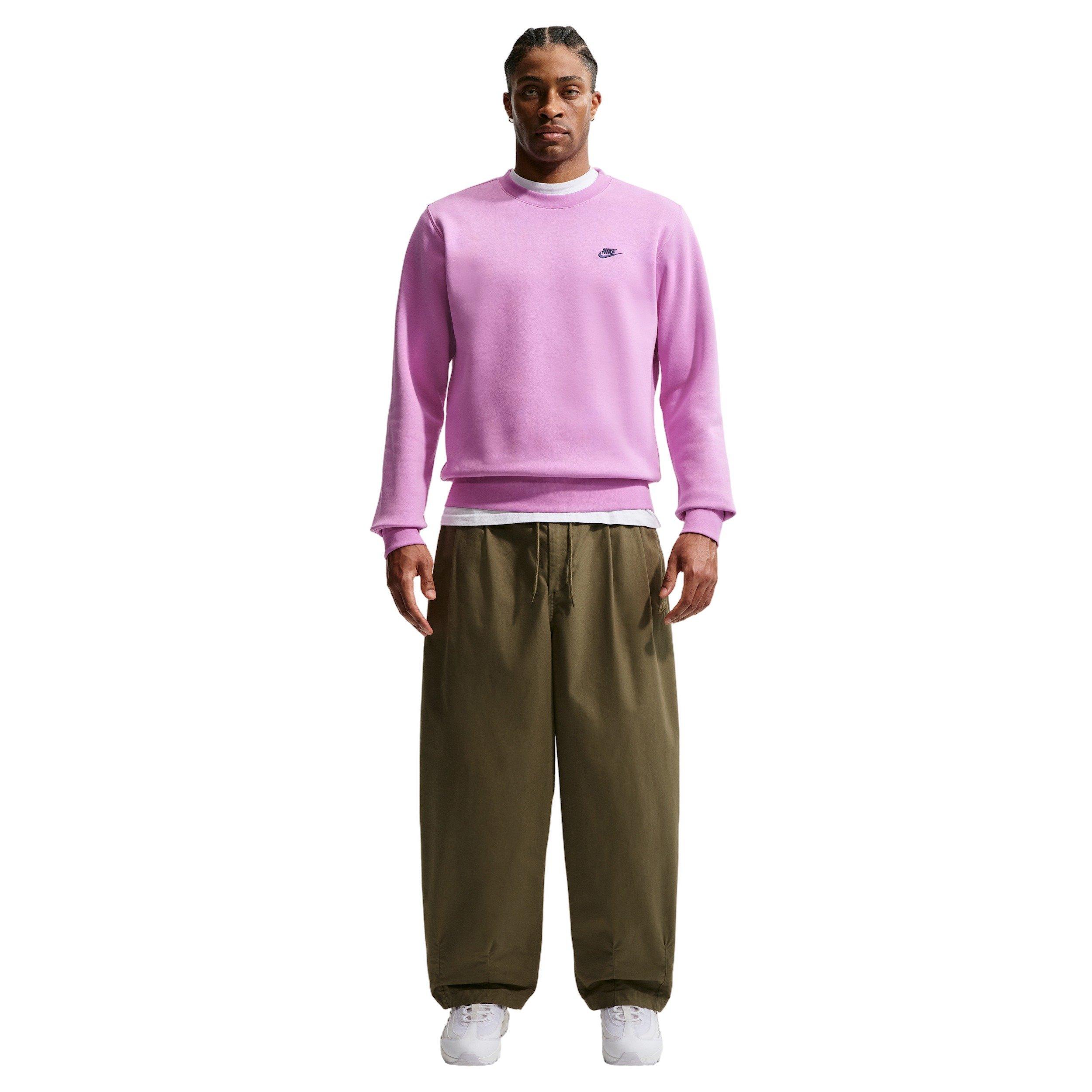 Nike Men's Club BB Fleece Crew - PURPLE Thumbnail View 4