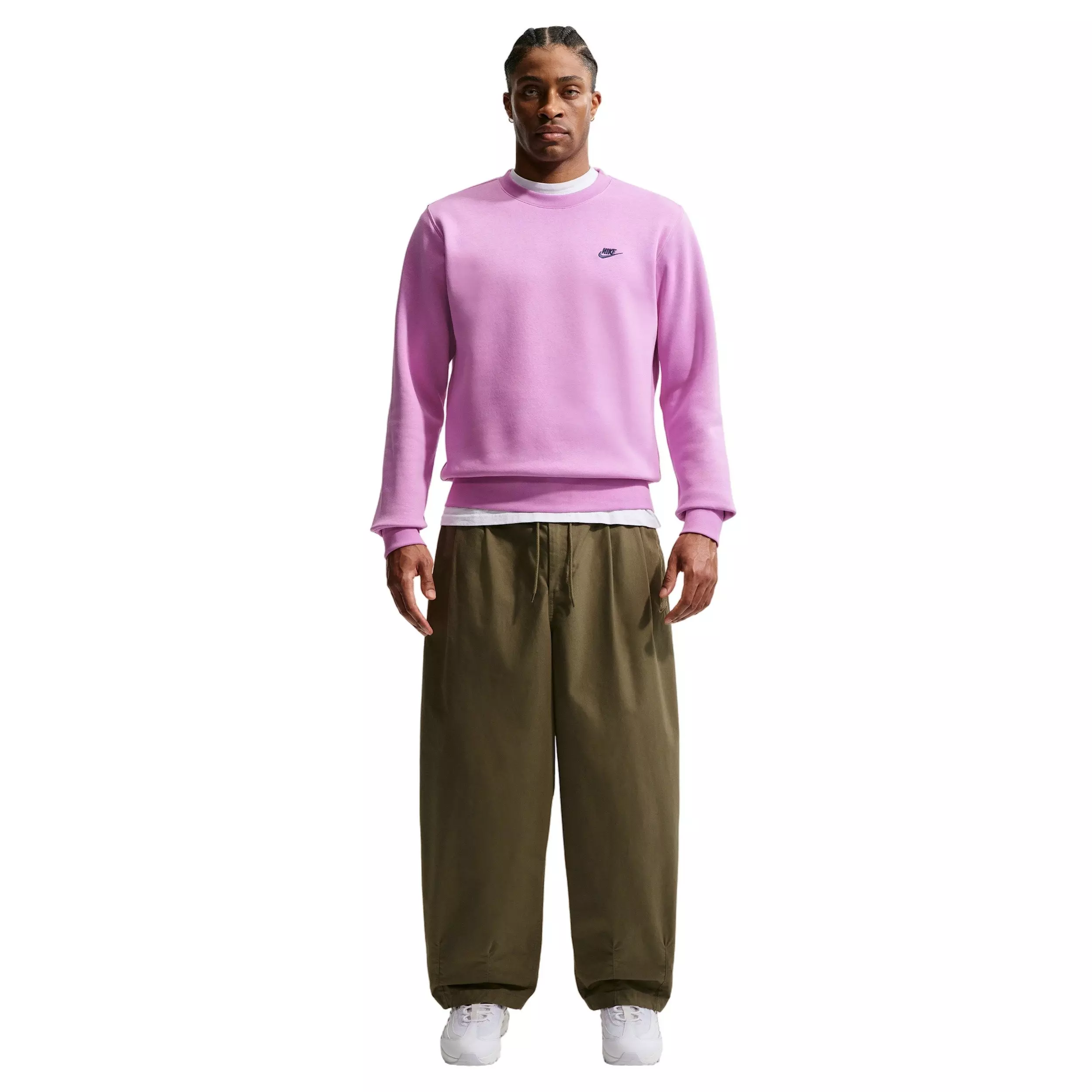 Nike Men's Club BB Fleece Crew - PURPLE