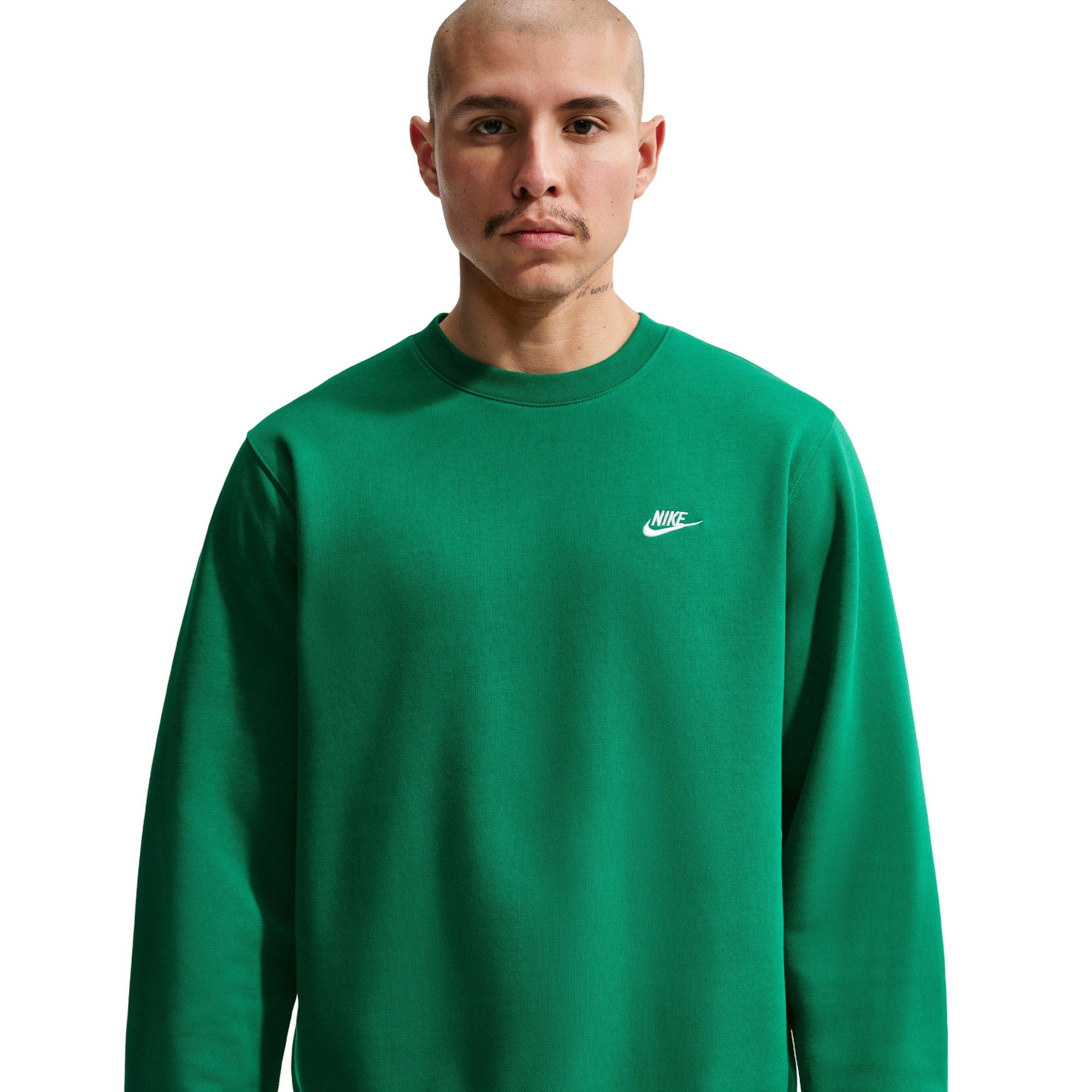 Nike Men's Club BB Fleece Crew - GREEN Thumbnail View 1