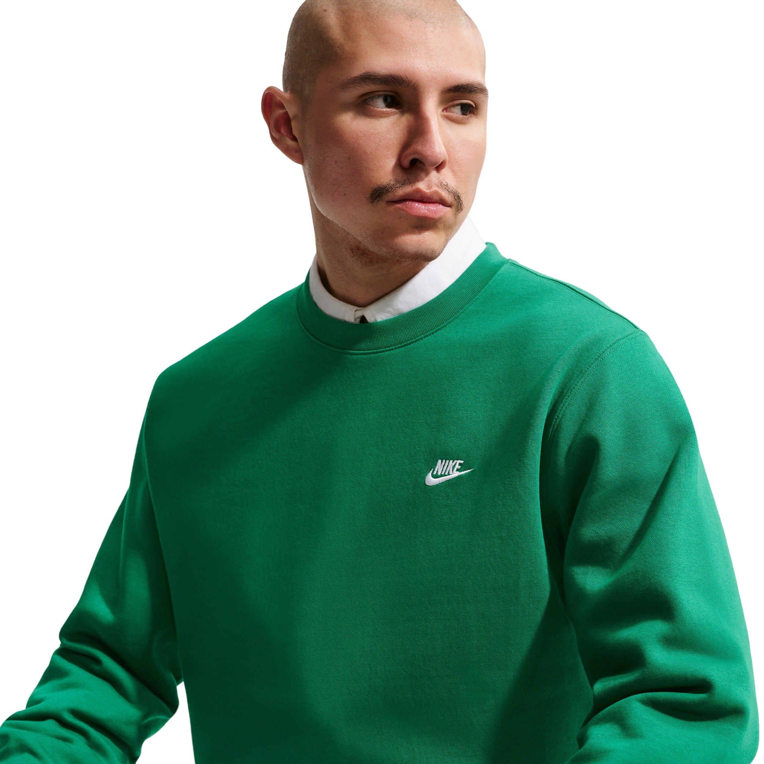 Nike Men's Club BB Fleece Crew - GREEN Thumbnail View 3