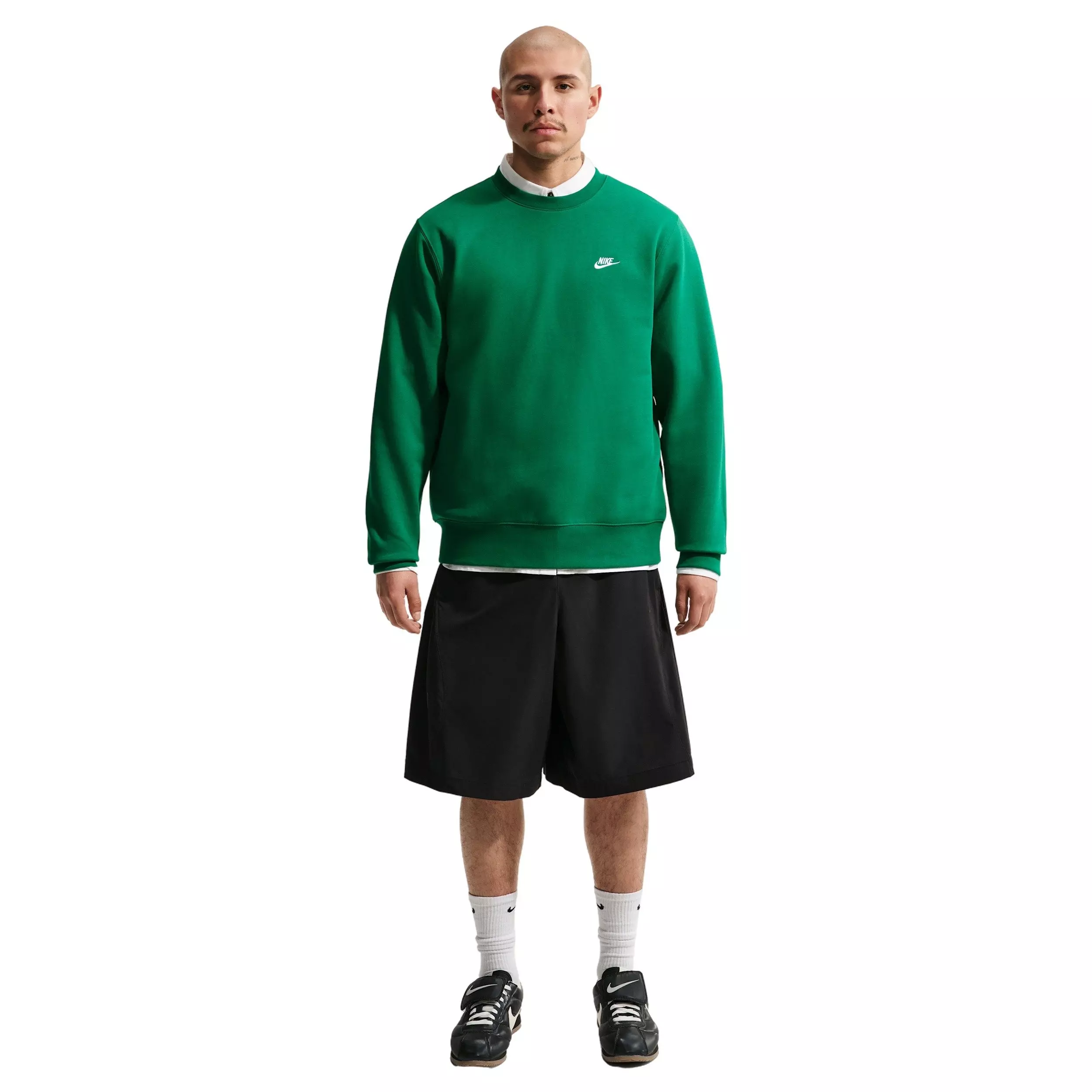 Nike Men's Club BB Fleece Crew - GREEN