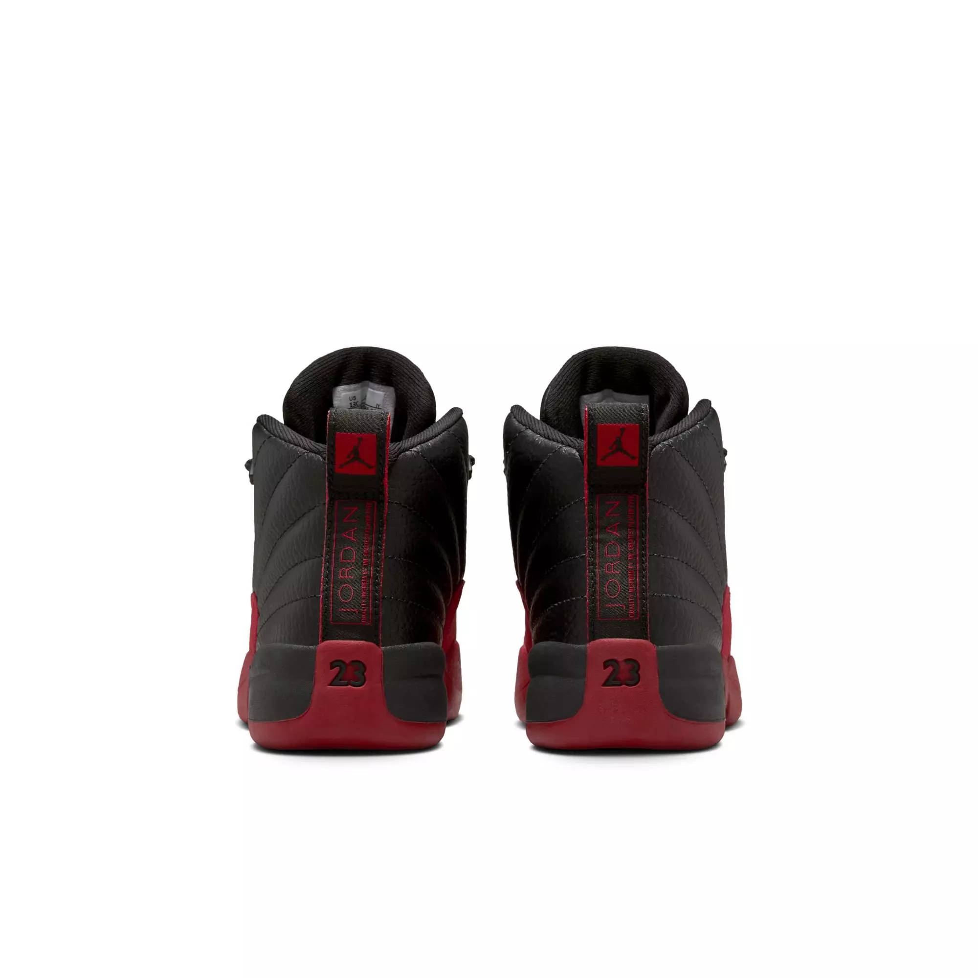 Jordan 12 Retro "Black and Varsity Red" Preschool Kids' Shoe - BLACK/VARSITY RED