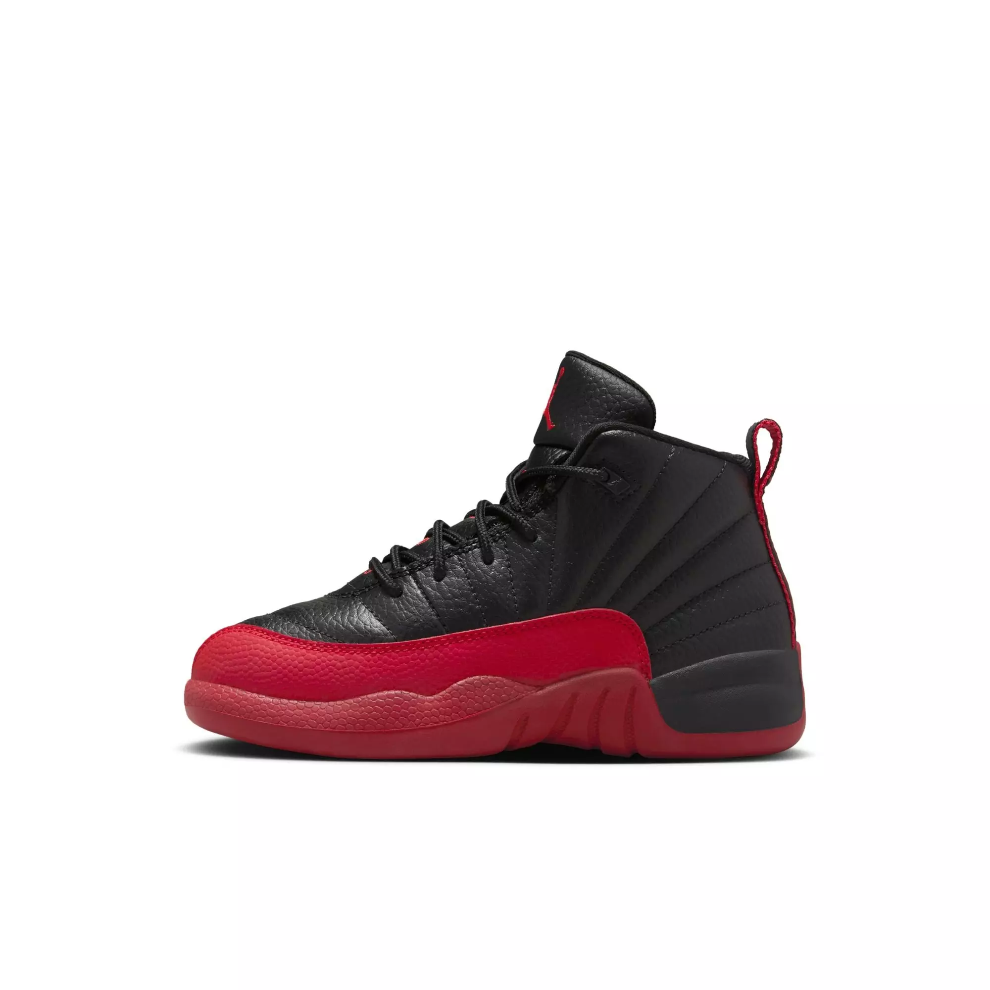 Jordan 12 Retro "Black and Varsity Red" Preschool Kids' Shoe - BLACK/VARSITY RED