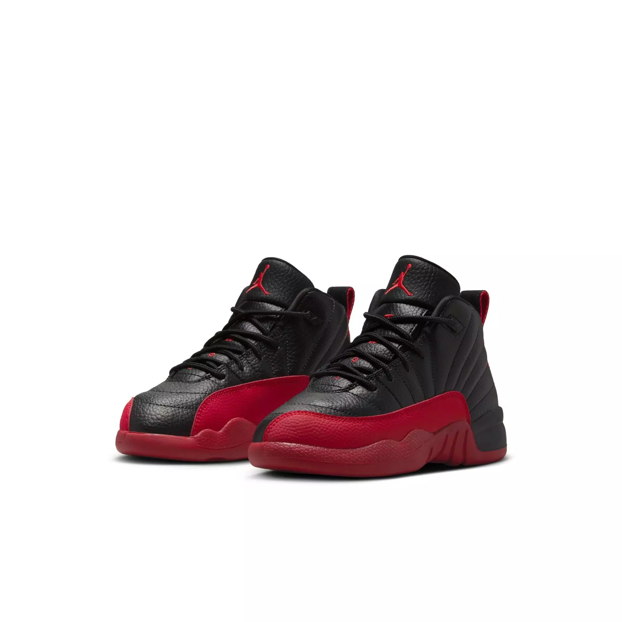 Jordan 12 Retro "Black and Varsity Red" Preschool Kids' Shoe - BLACK/VARSITY RED